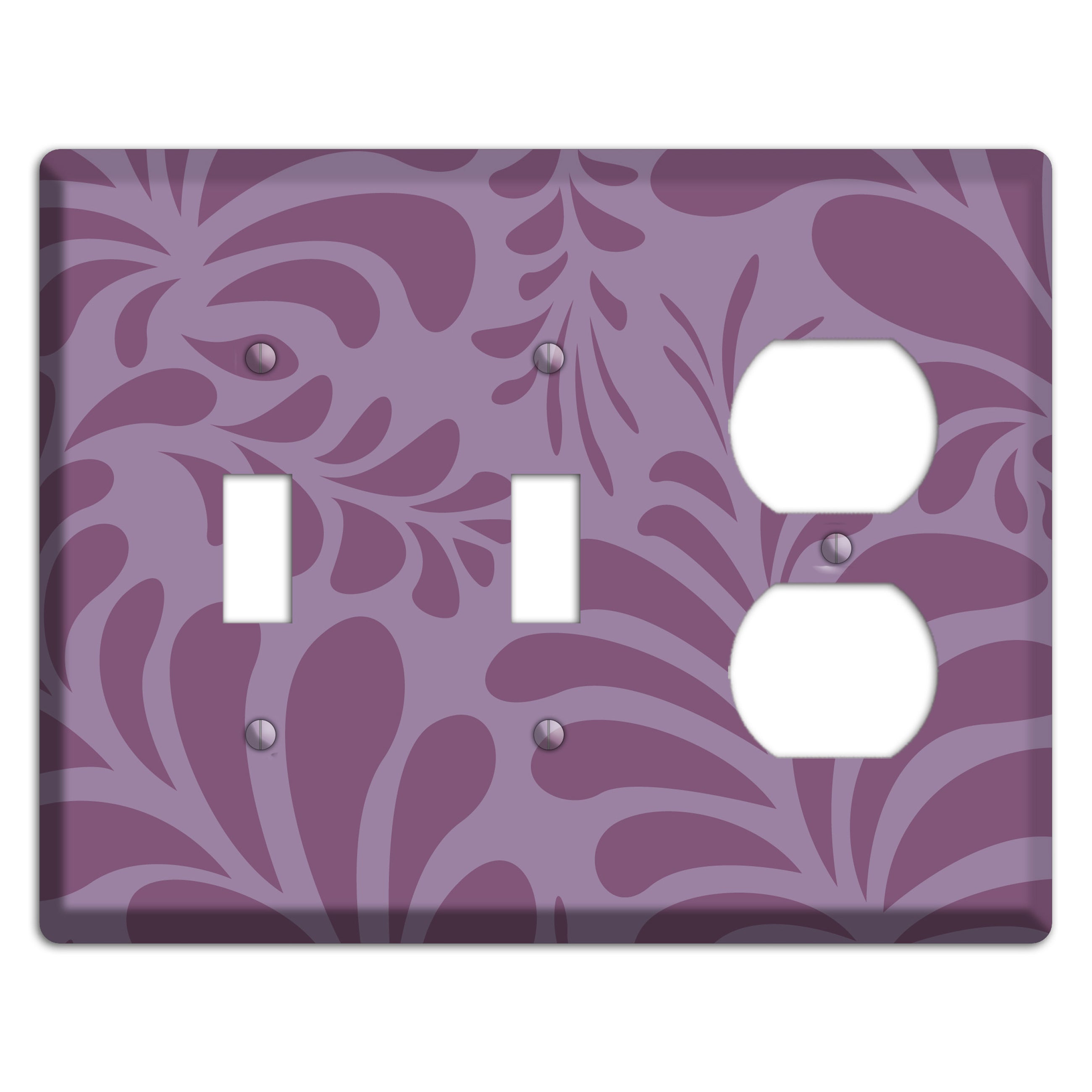 Purple Herati 2 Toggle / Duplex Wallplate