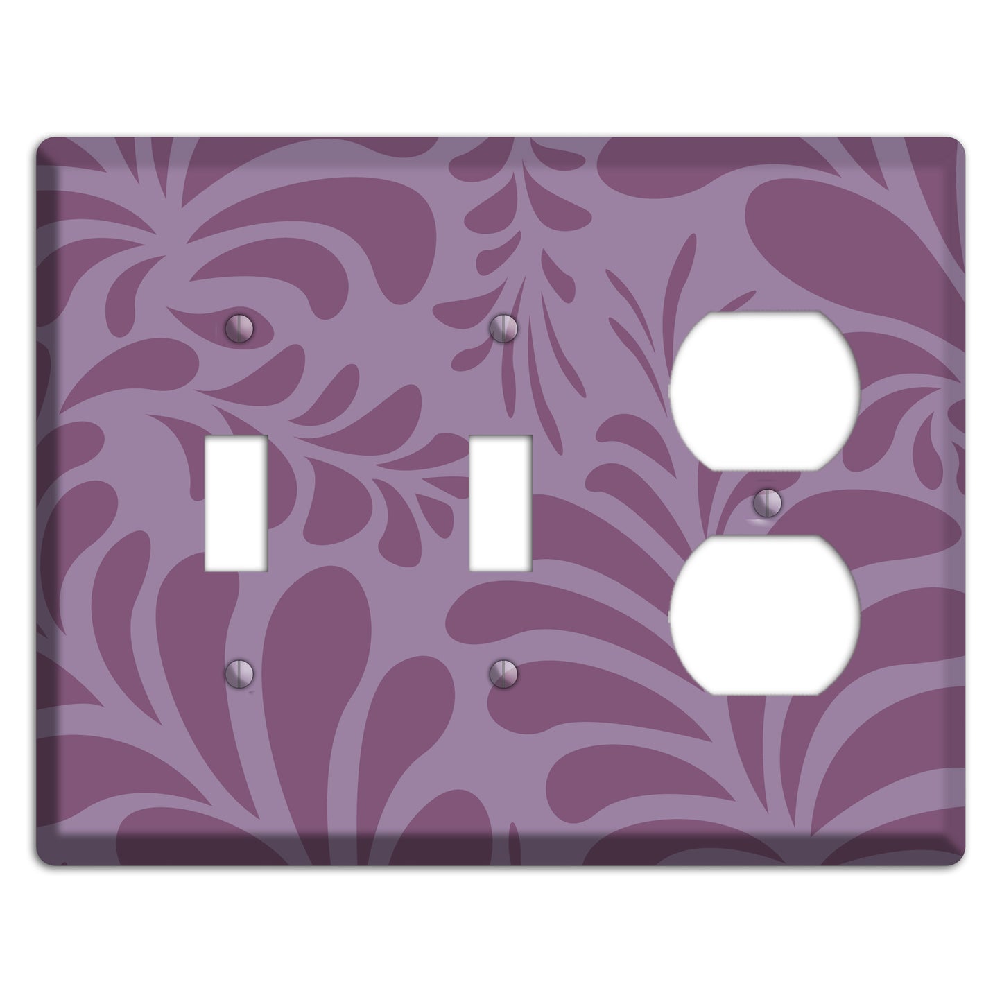 Purple Herati 2 Toggle / Duplex Wallplate
