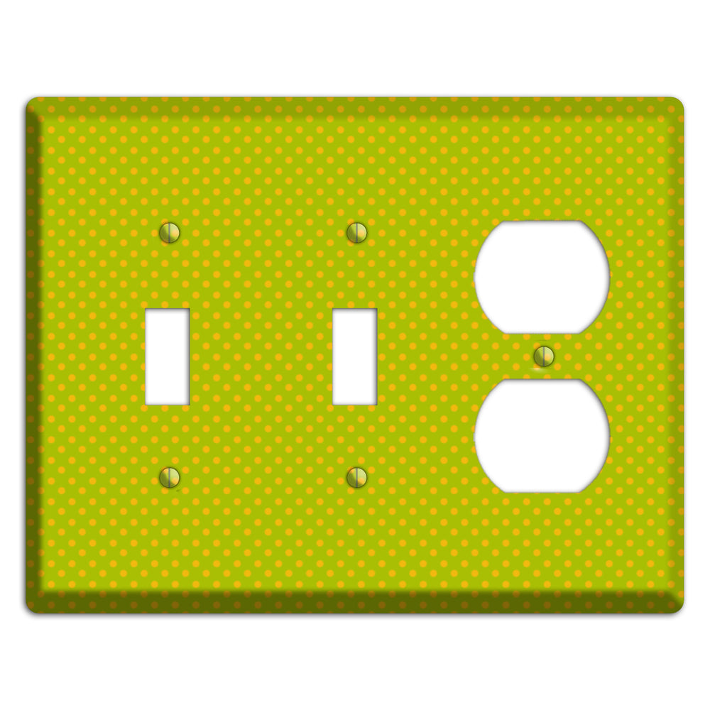 Multi Lime Tiny Polka Dots 2 Toggle / Duplex Wallplate