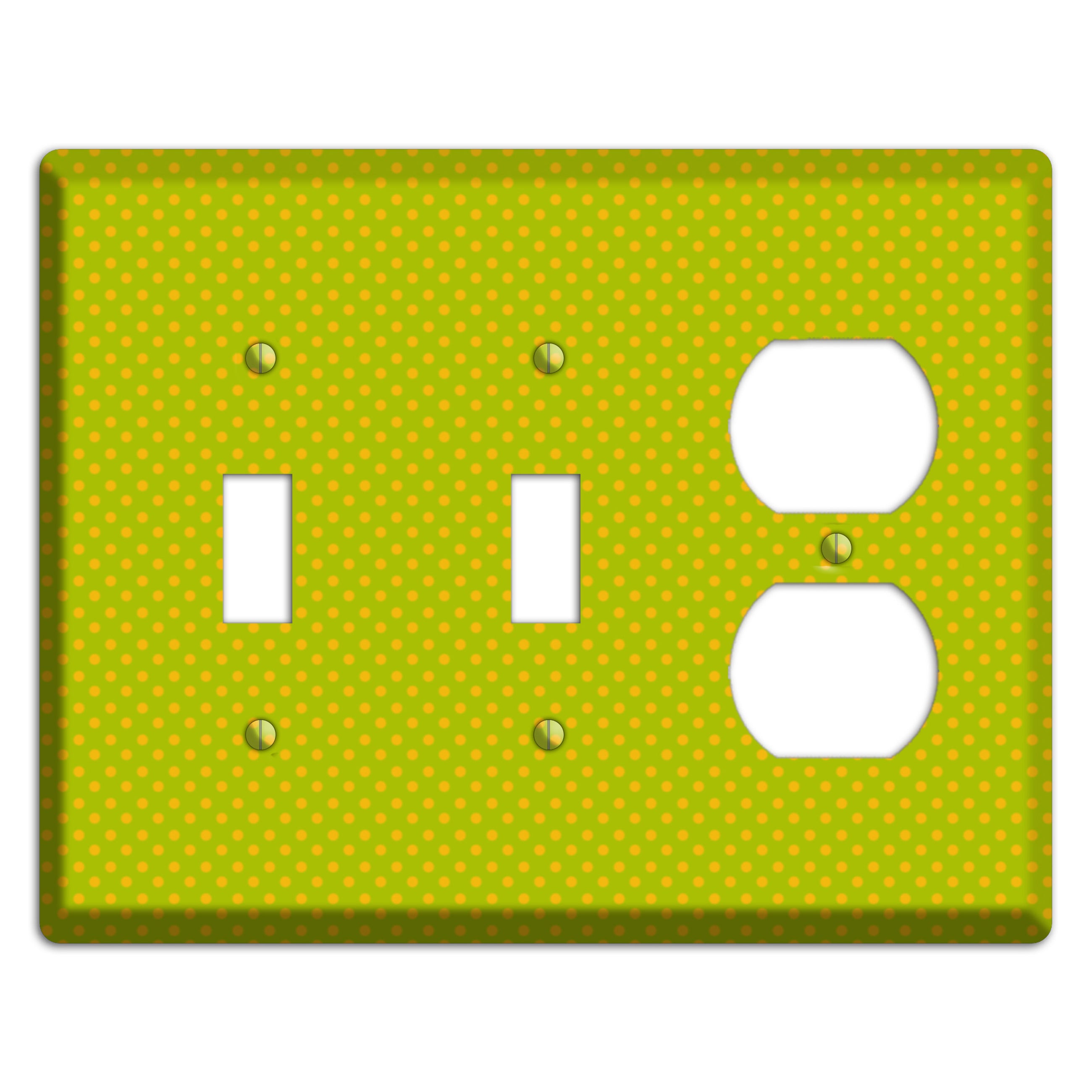 Multi Lime Tiny Polka Dots 2 Toggle / Duplex Wallplate