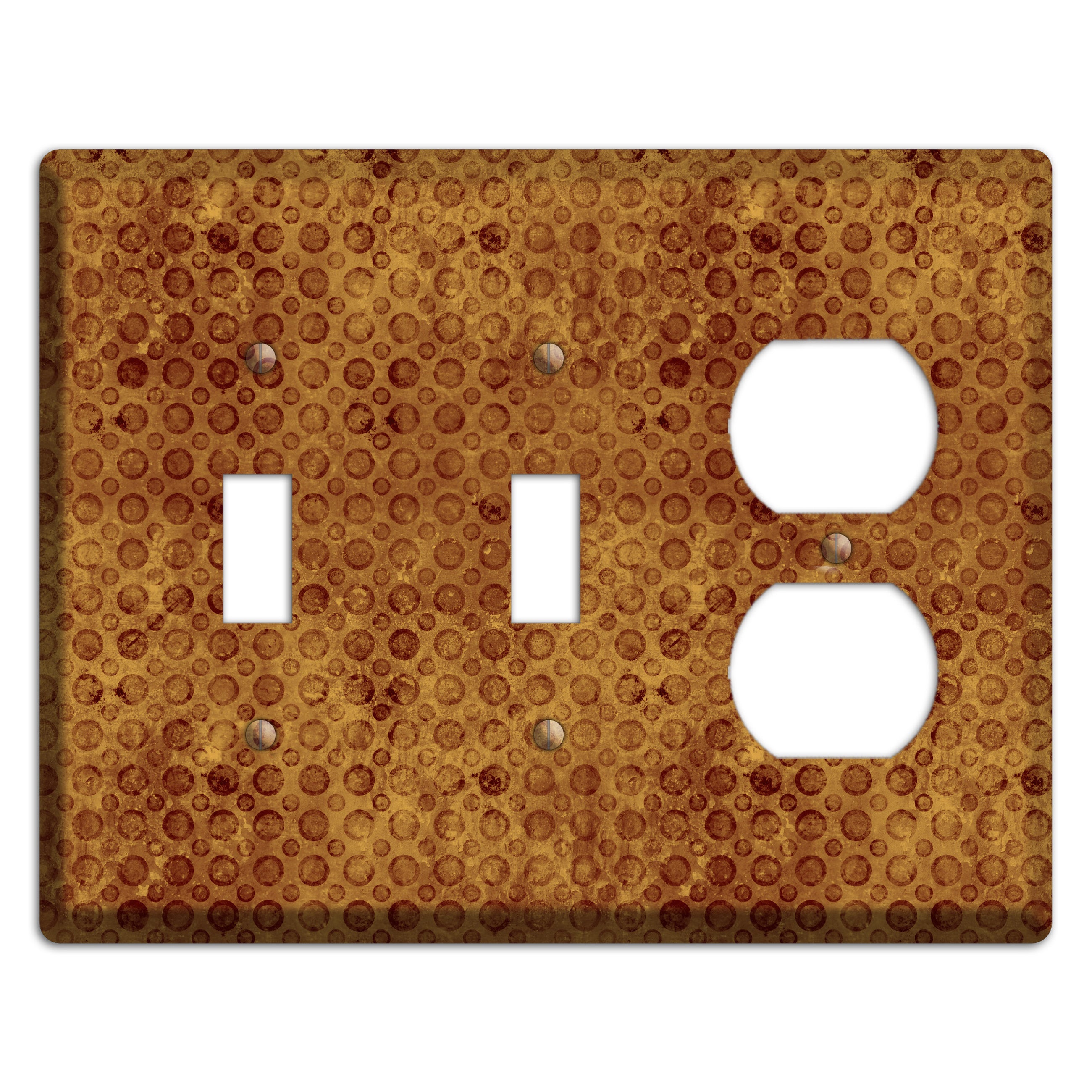 Maroon Circles 2 Toggle / Duplex Wallplate