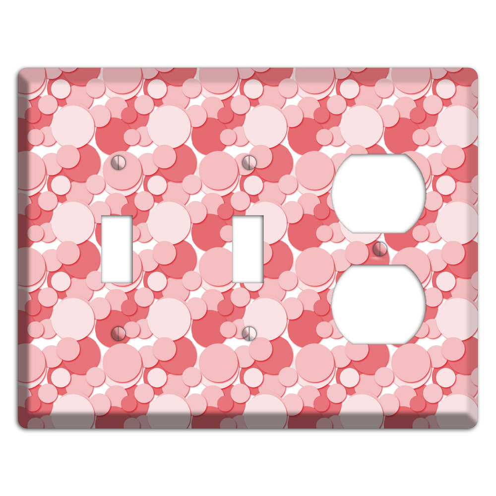 Multi Pink Bubble Dots 2 Toggle / Duplex Wallplate
