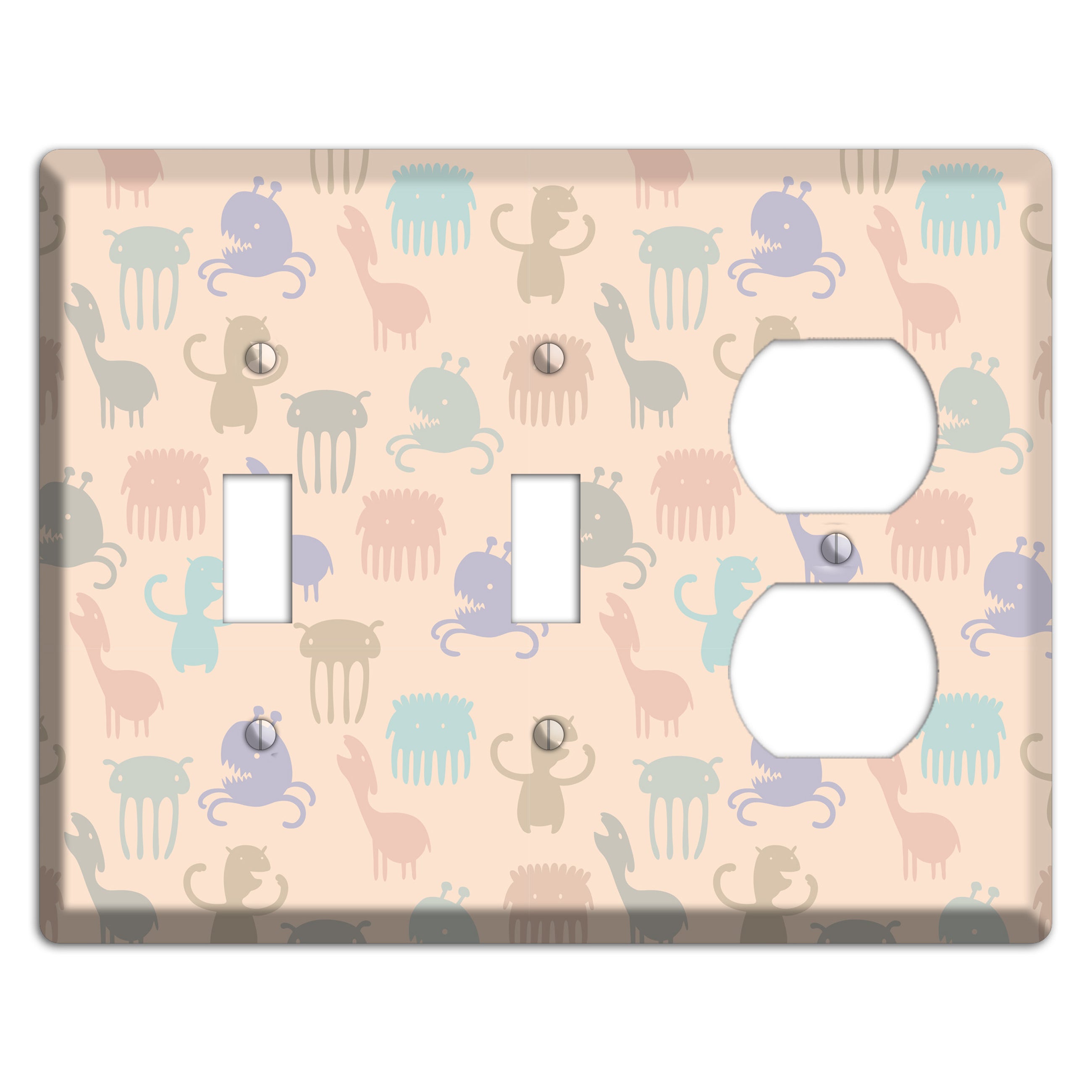 Green Grunge Floral Contour 2 Toggle / Duplex Wallplate