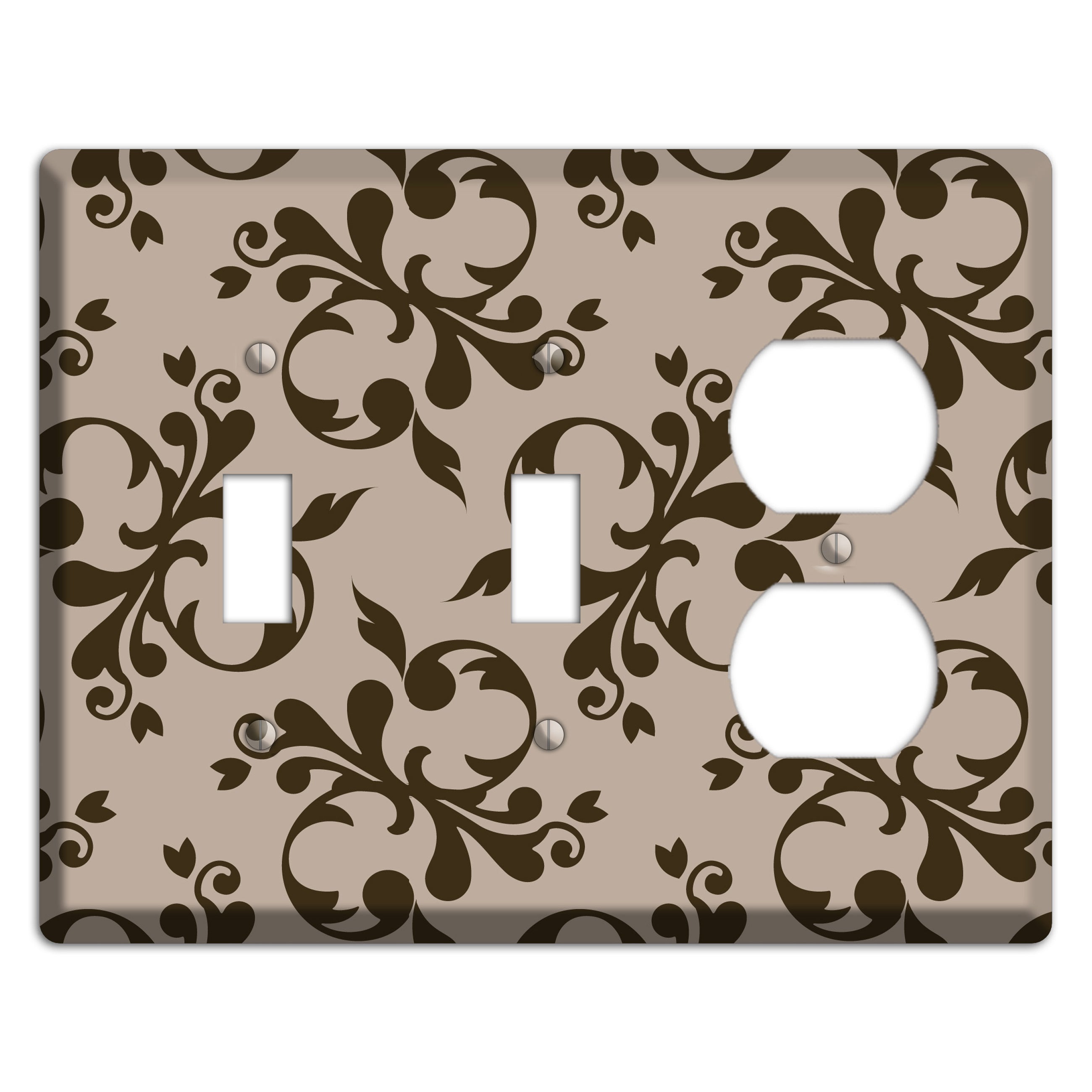 Beige Victorian Toile 2 Toggle / Duplex Wallplate