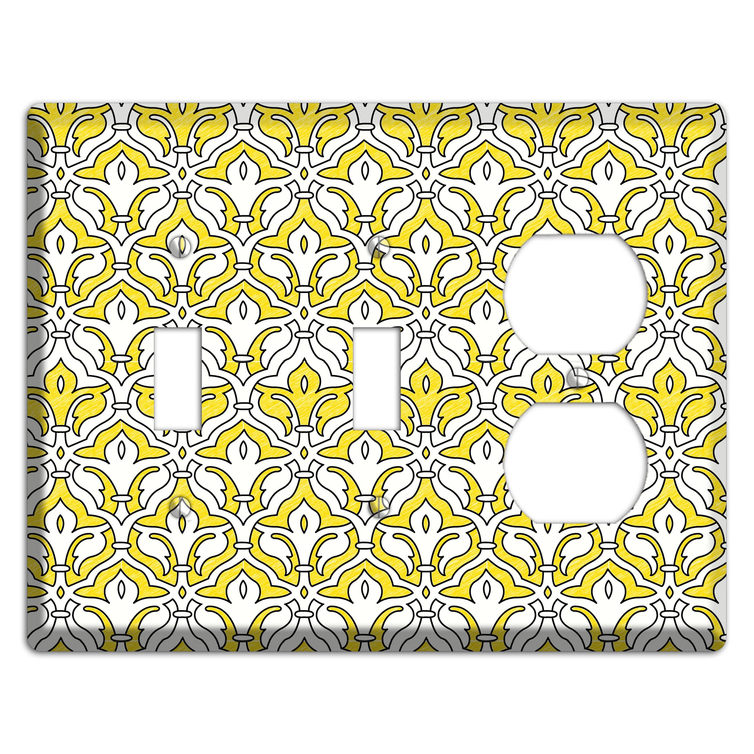 Yellow Scallop Tapestry 2 Toggle / Duplex Wallplate