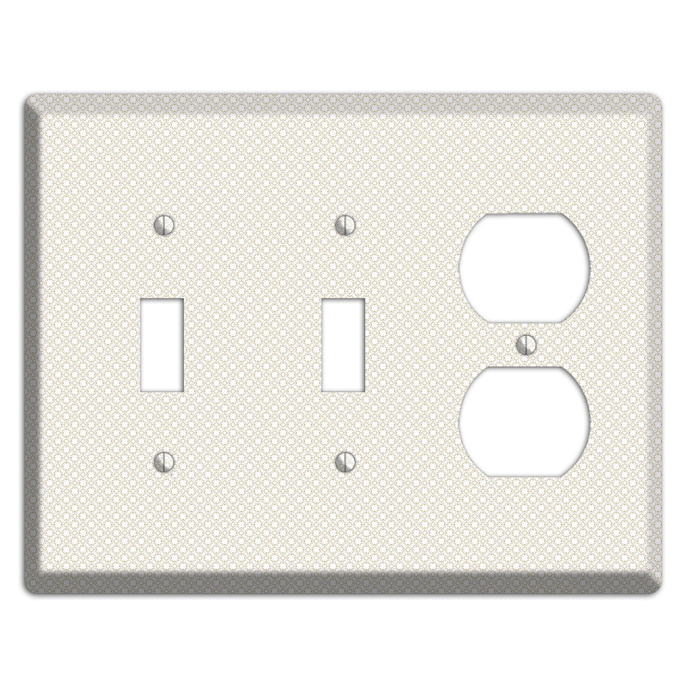 Off White Geometric 2 Toggle / Duplex Wallplate