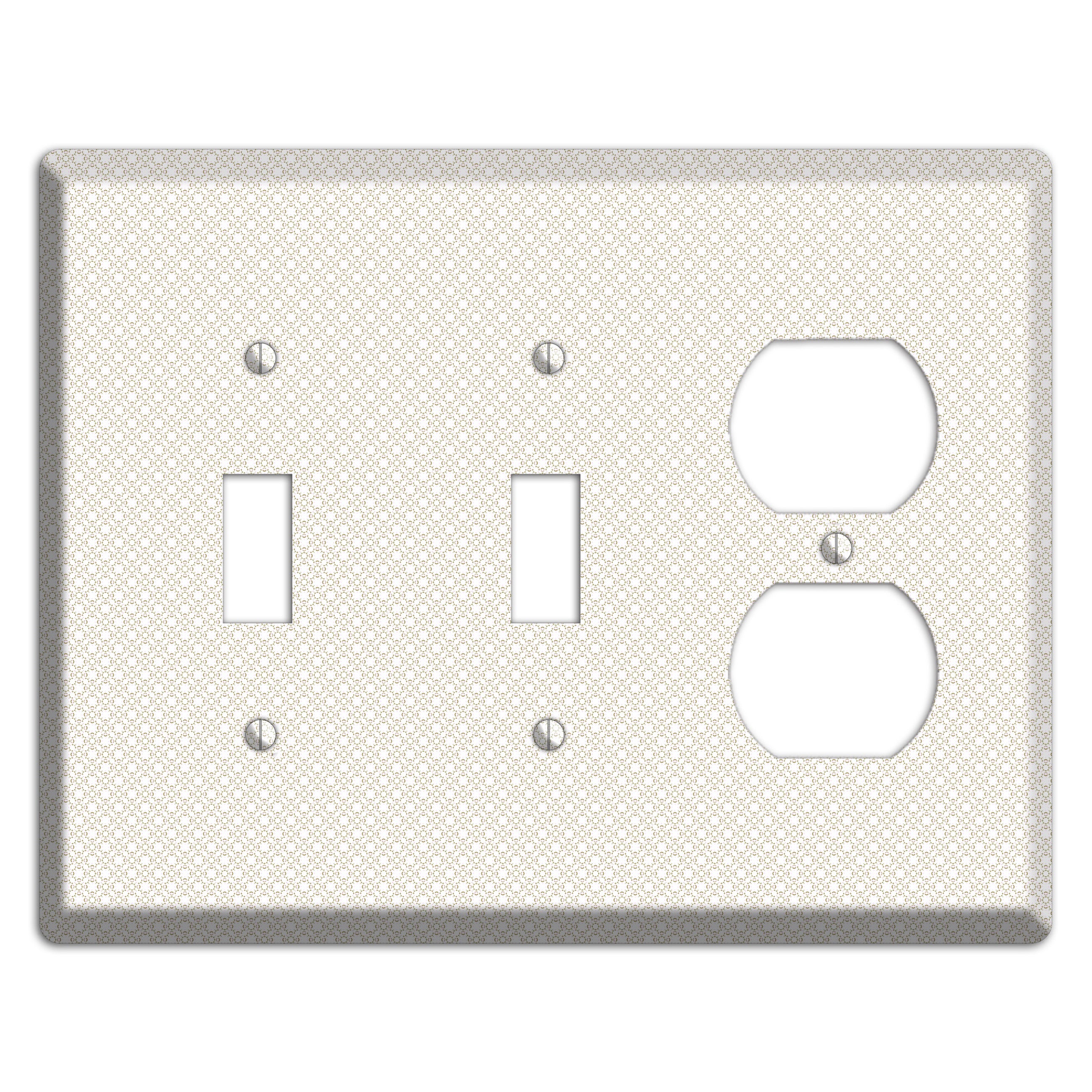 Off White Geometric 2 Toggle / Duplex Wallplate