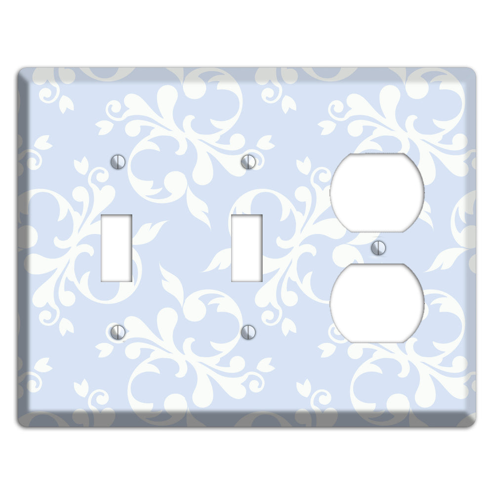 Light Blue Victorian Toile 2 Toggle / Duplex Wallplate