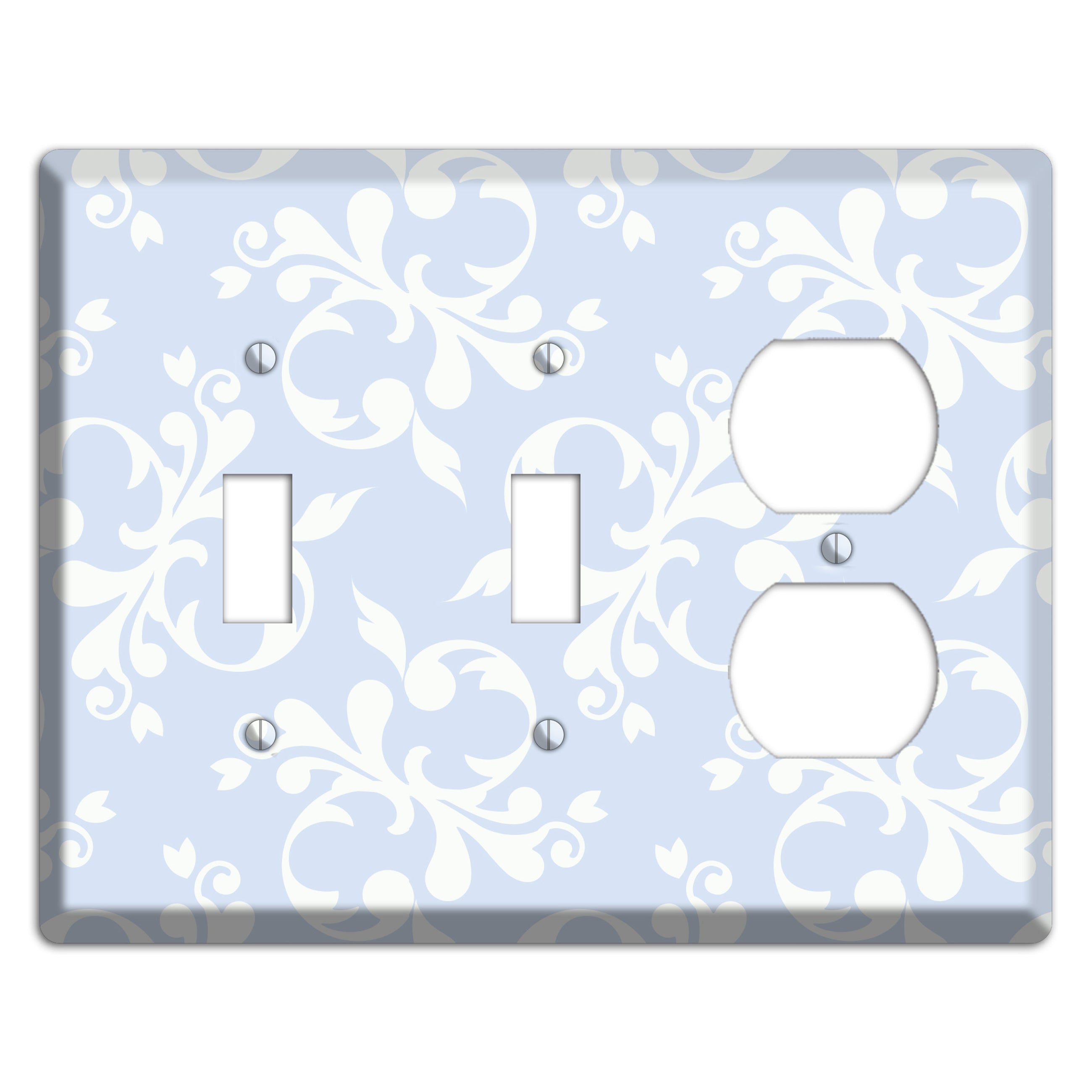 Light Blue Victorian Toile 2 Toggle / Duplex Wallplate