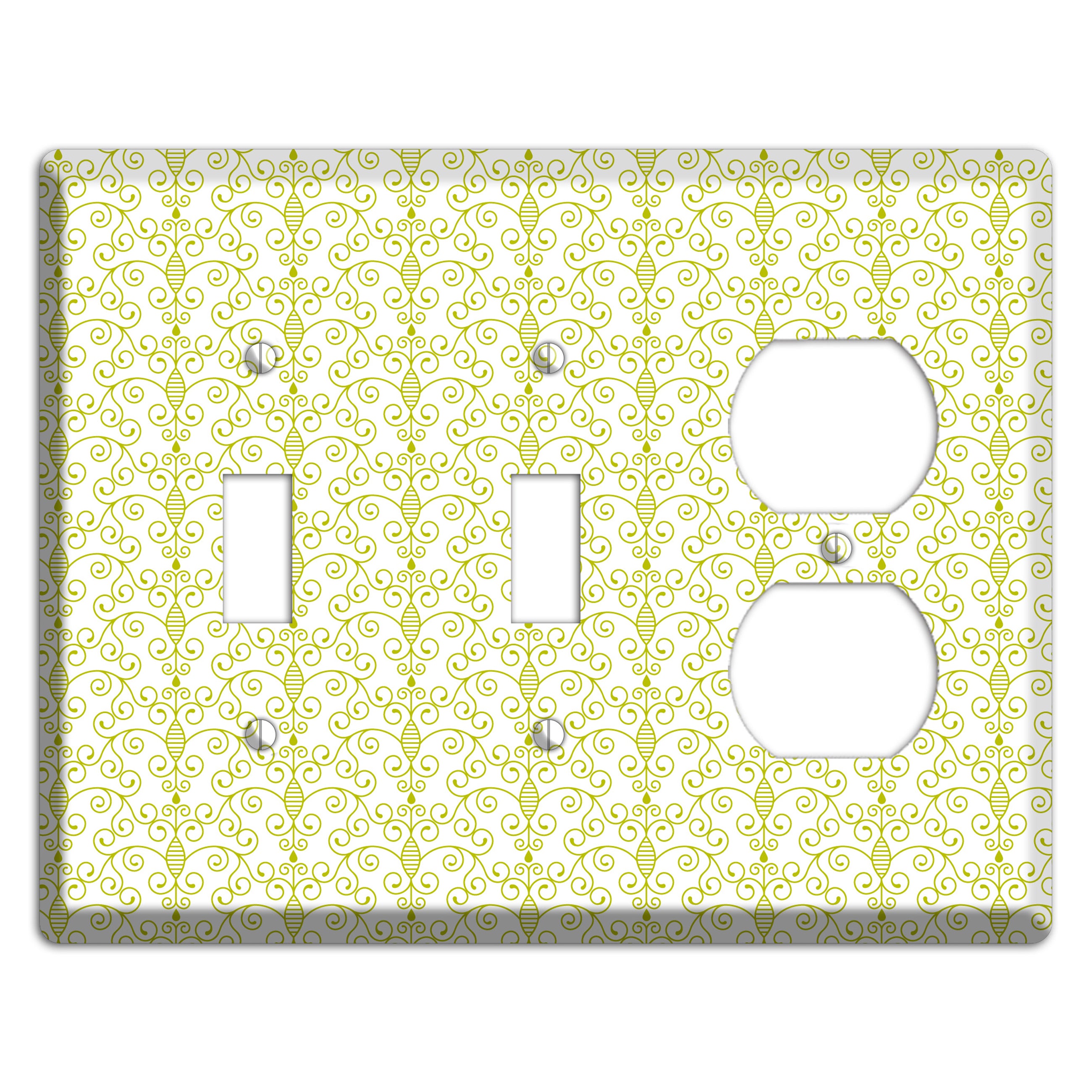 Olive Toile Half Drop 2 Toggle / Duplex Wallplate