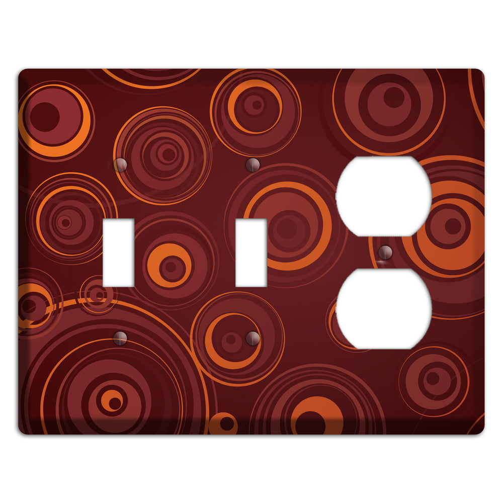 Brown Circles 2 Toggle / Duplex Wallplate