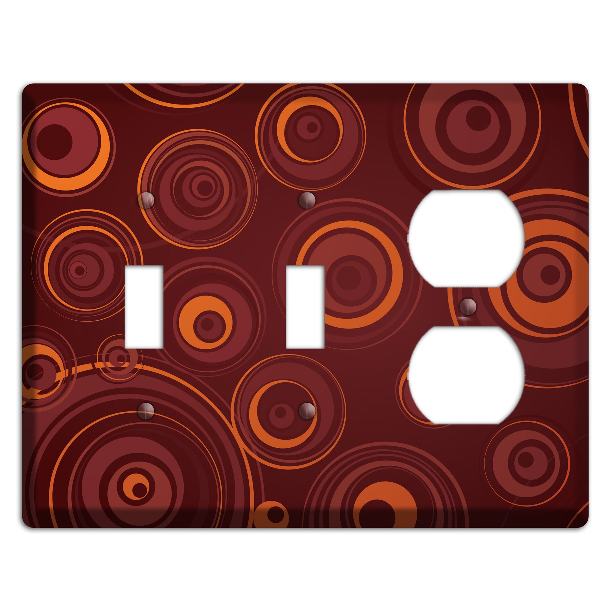 Brown Circles 2 Toggle / Duplex Wallplate