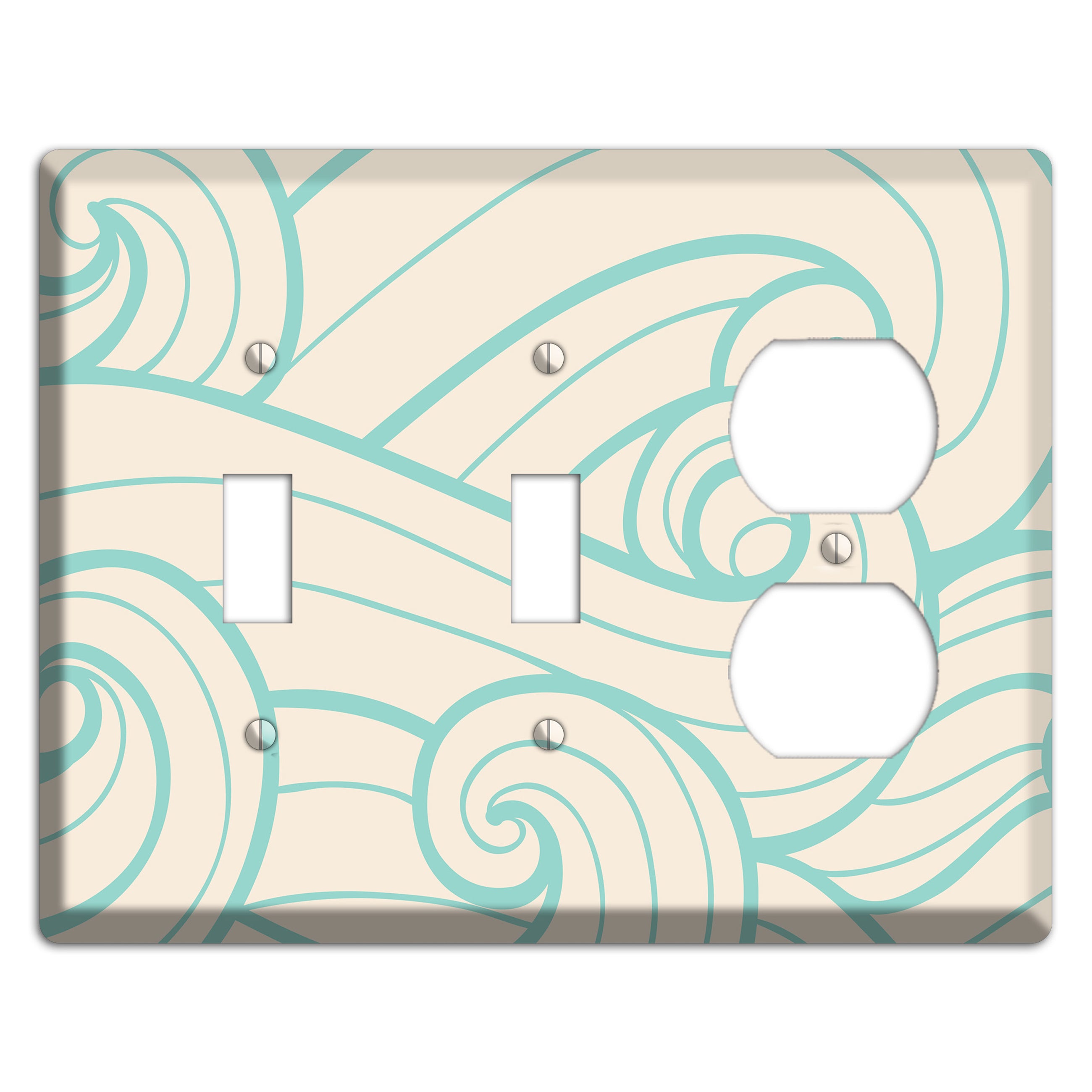 Abstract Curl Cream 2 Toggle / Duplex Wallplate