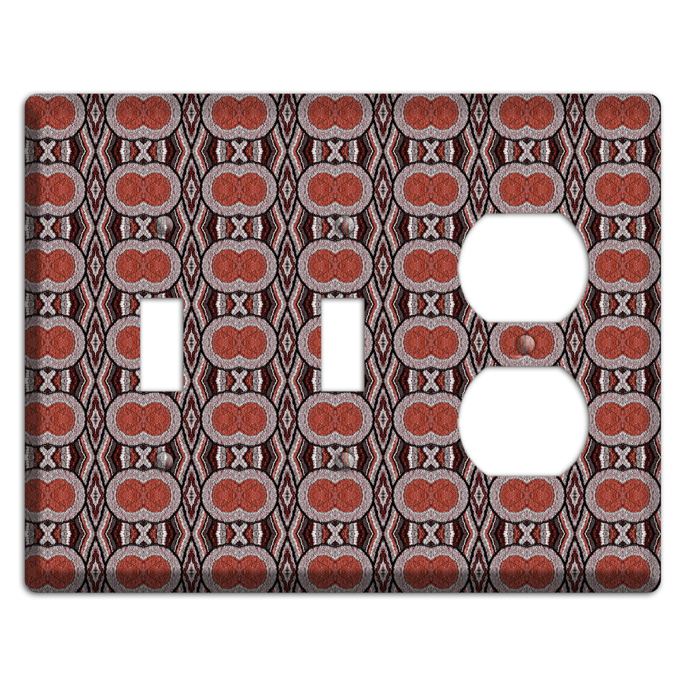 Red Tapestry 2 Toggle / Duplex Wallplate