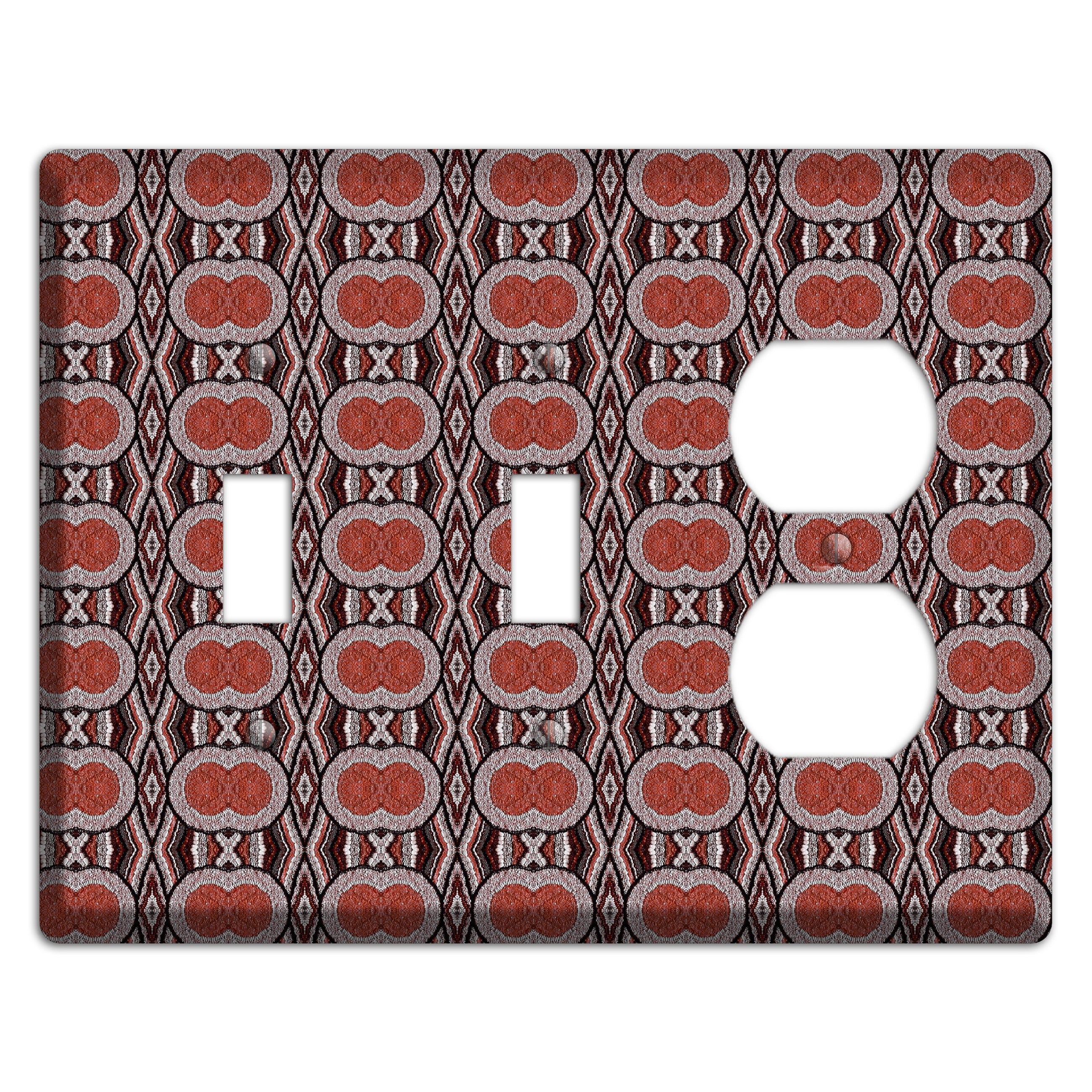 Red Tapestry 2 Toggle / Duplex Wallplate