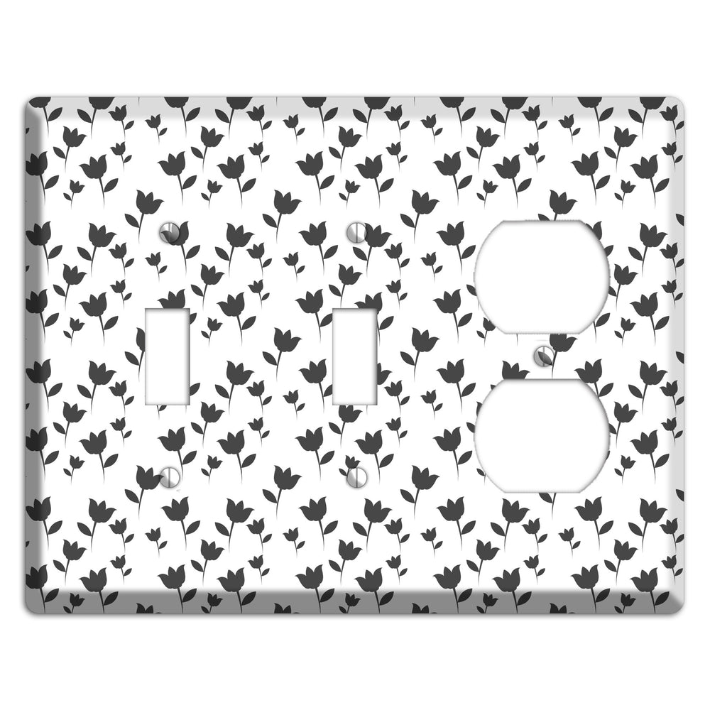Black and White Tulips 2 Toggle / Duplex Wallplate
