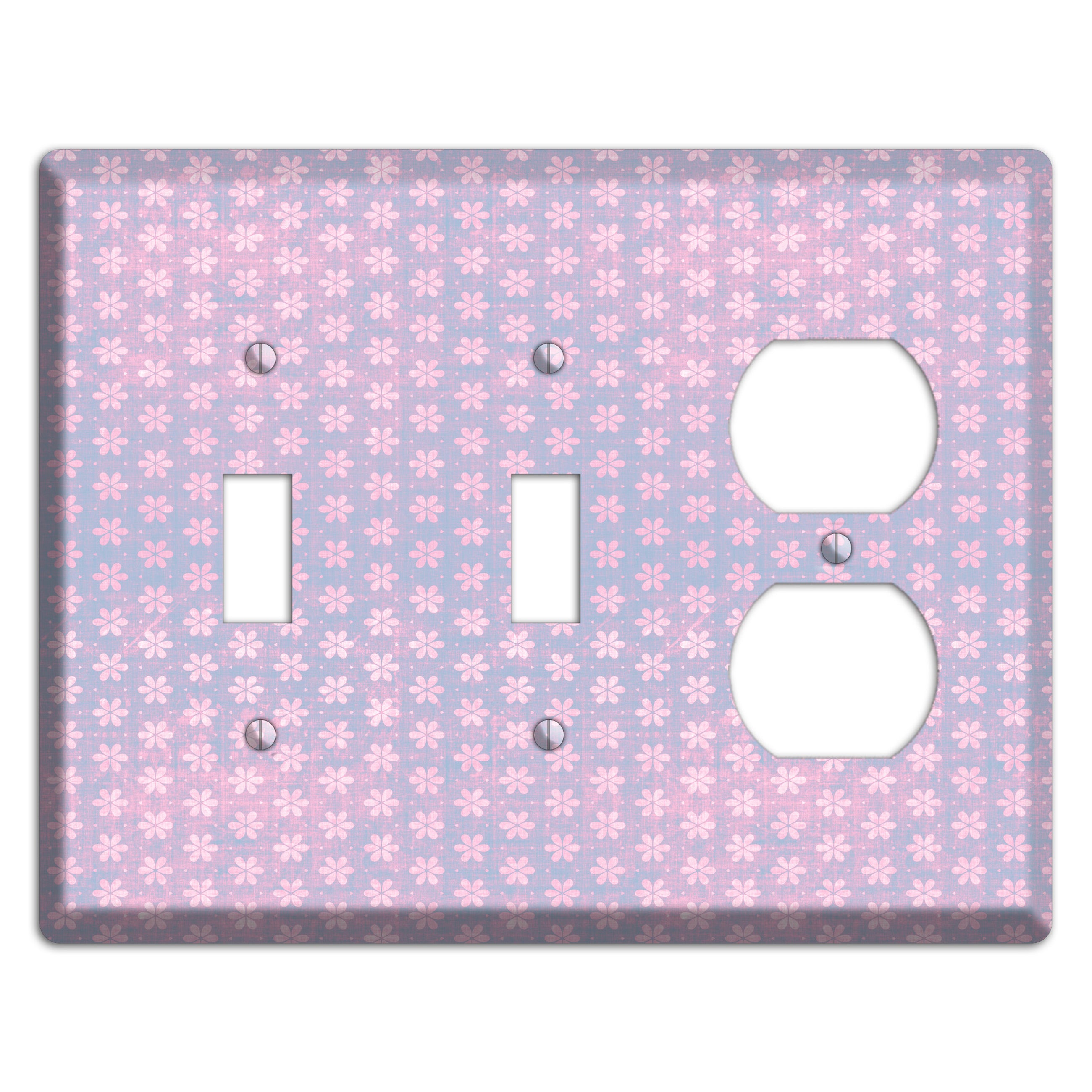Green Grunge Floral Contour 2 Toggle / Duplex Wallplate