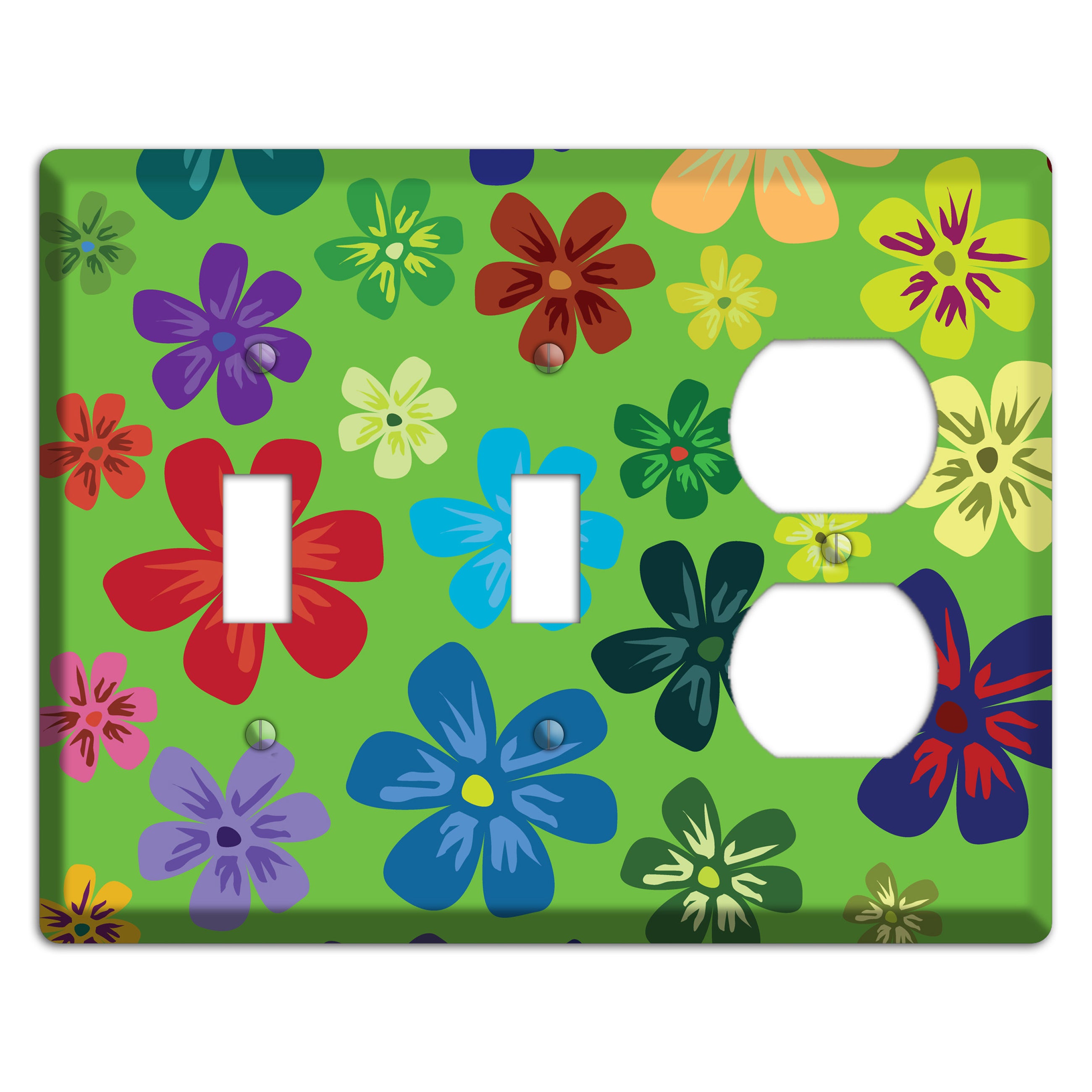 Orange Flowers 2 Toggle / Duplex Wallplate