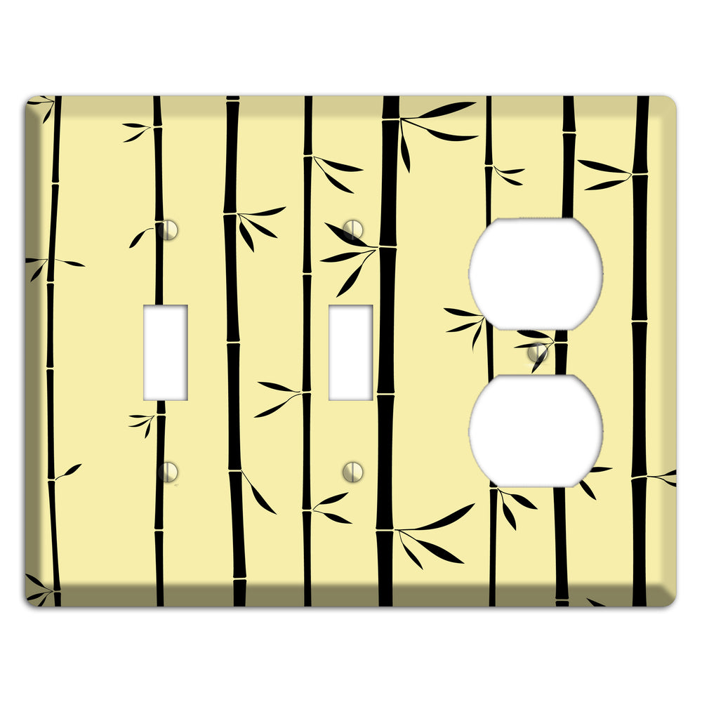 Yellow and Black Bamboo 2 Toggle / Duplex Wallplate