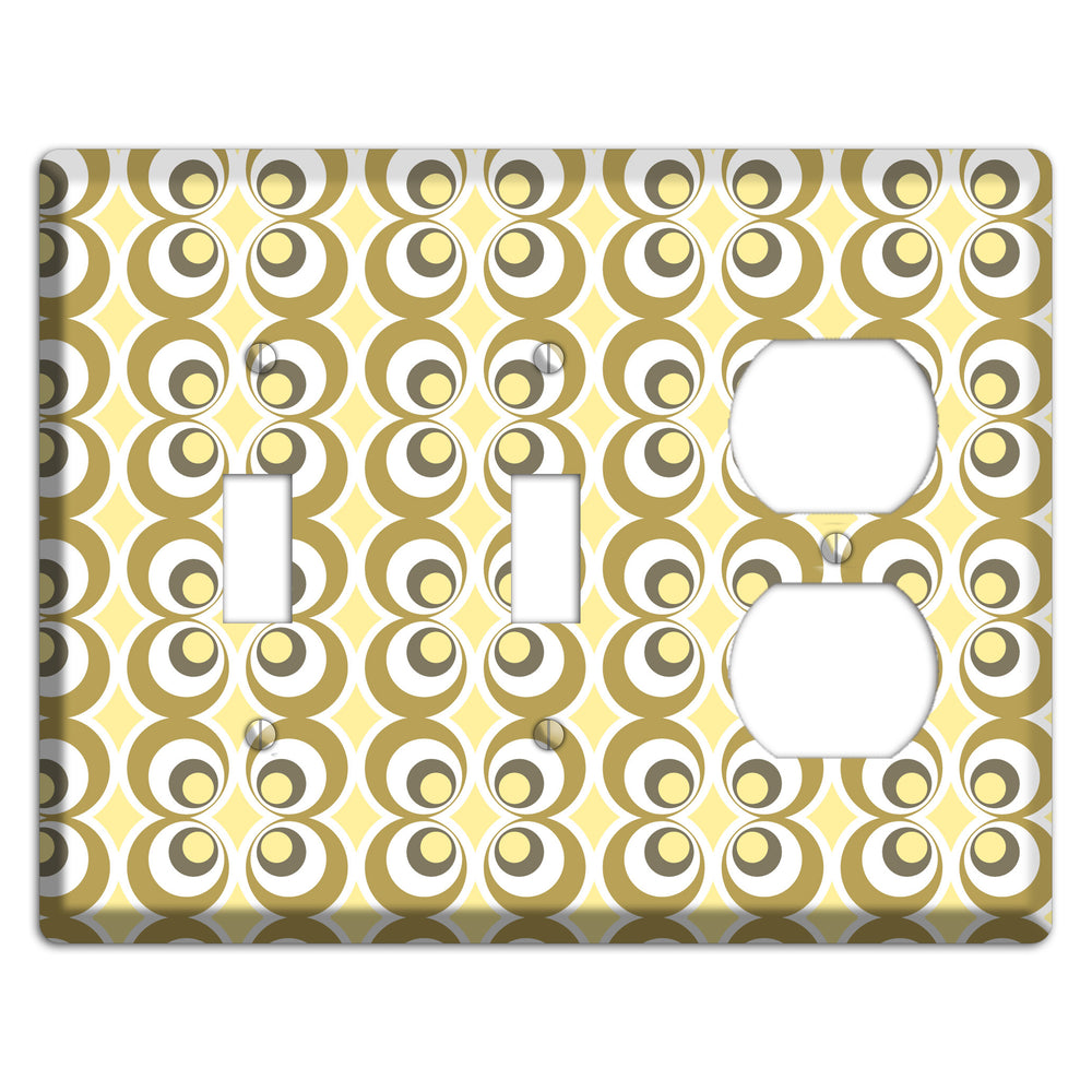 Multi Olive Offset Bullseye 2 Toggle / Duplex Wallplate