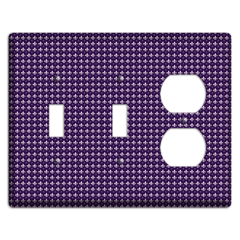 Purple Fleur de Lis 2 Toggle / Duplex Wallplate