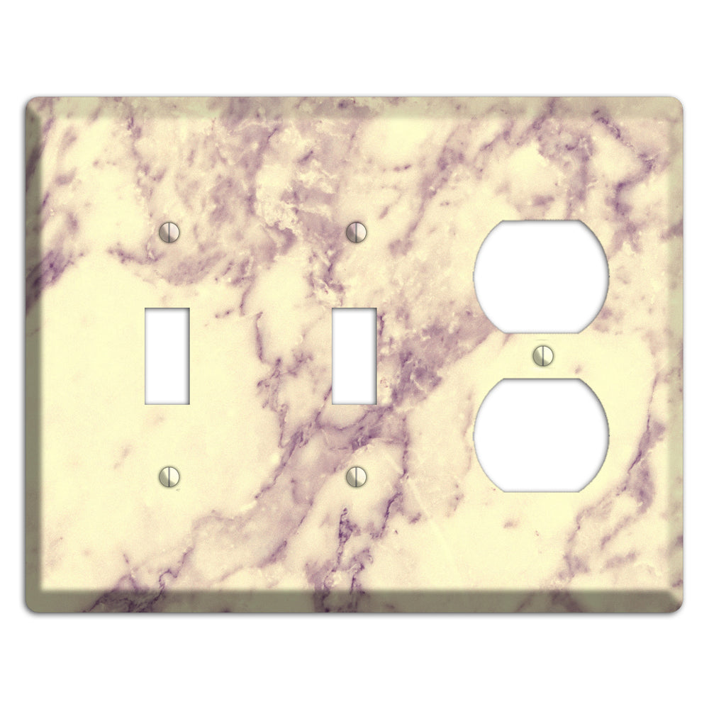 Champagne Marble 2 Toggle / Duplex Wallplate