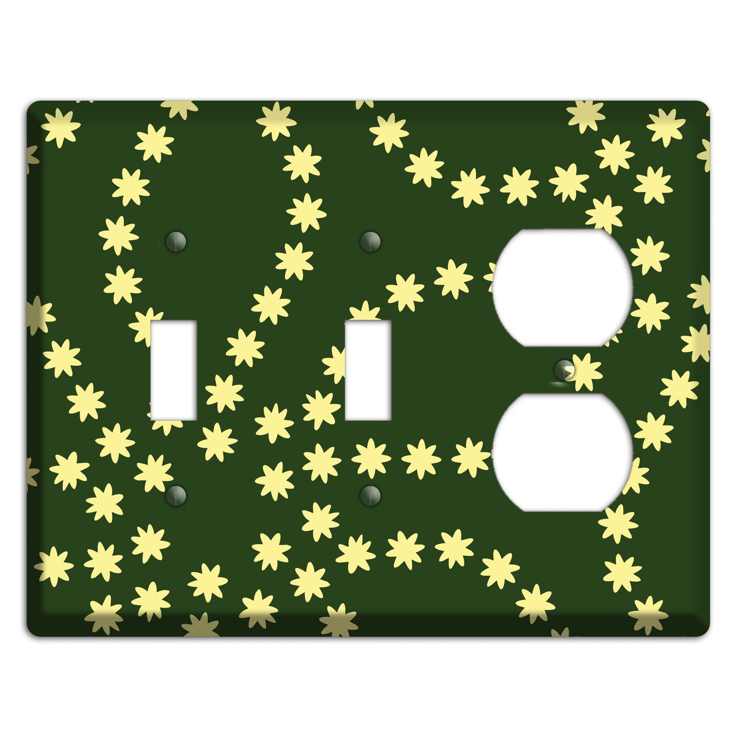 Green with Yellow Constellation 2 Toggle / Duplex Wallplate