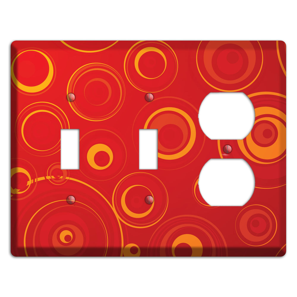 Red Circles 2 Toggle / Duplex Wallplate