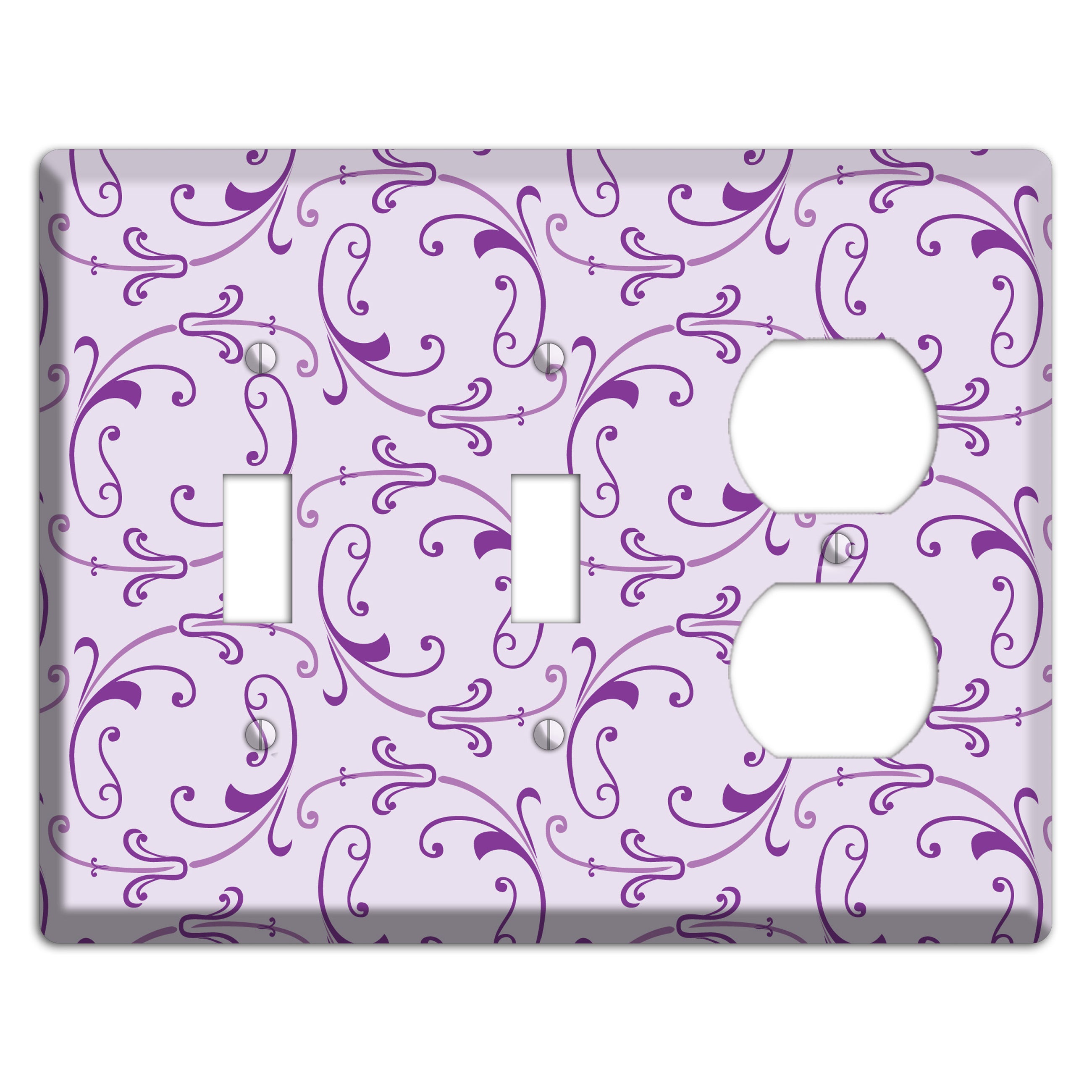 Lilac Victorian Sprig 2 Toggle / Duplex Wallplate