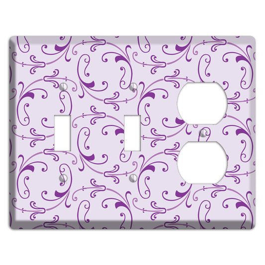 Lilac Victorian Sprig 2 Toggle / Duplex Wallplate
