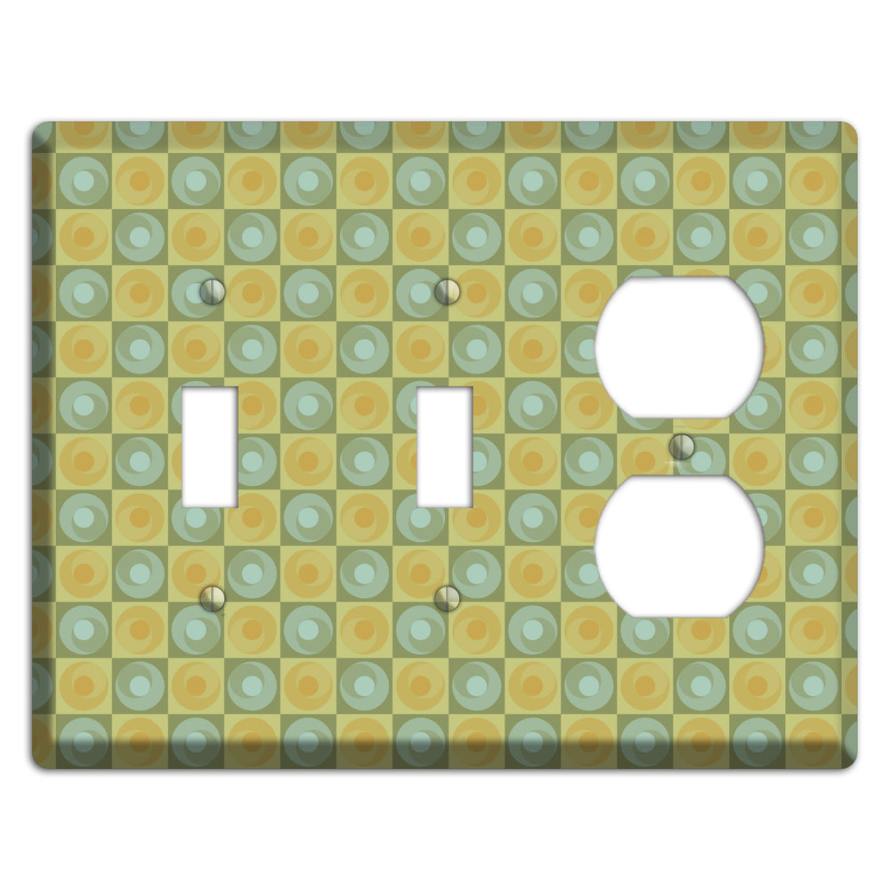 Green and Yellow Squares 2 Toggle / Duplex Wallplate