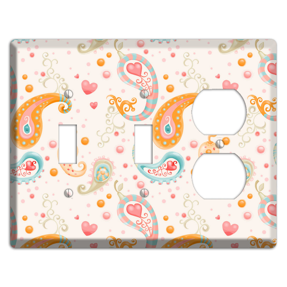 Multi Color Paisley 2 Toggle / Duplex Wallplate