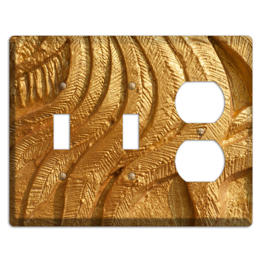 Gold Swirl Concrete 2 Toggle / Duplex Wallplate