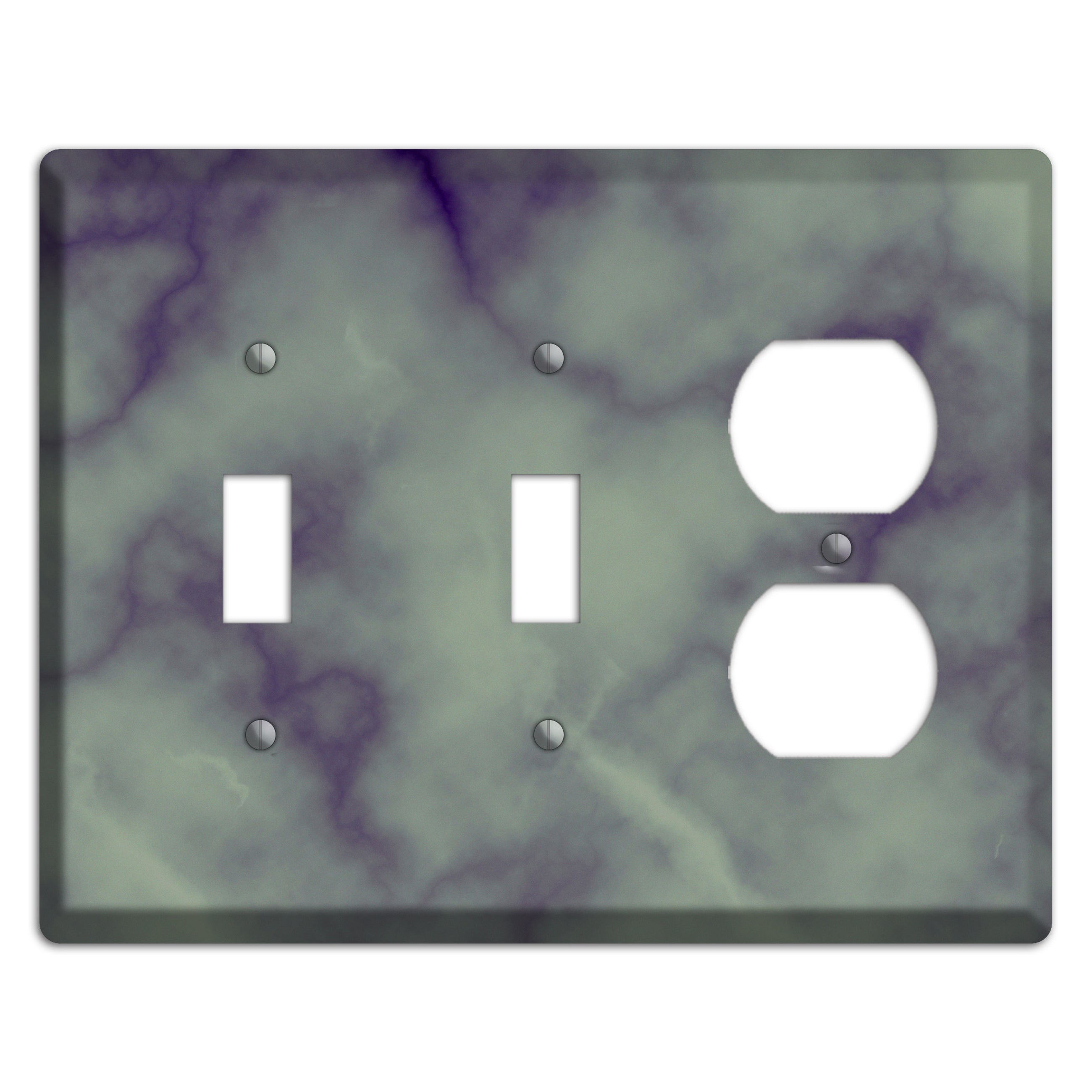Mid Gray Marble 2 Toggle / Duplex Wallplate