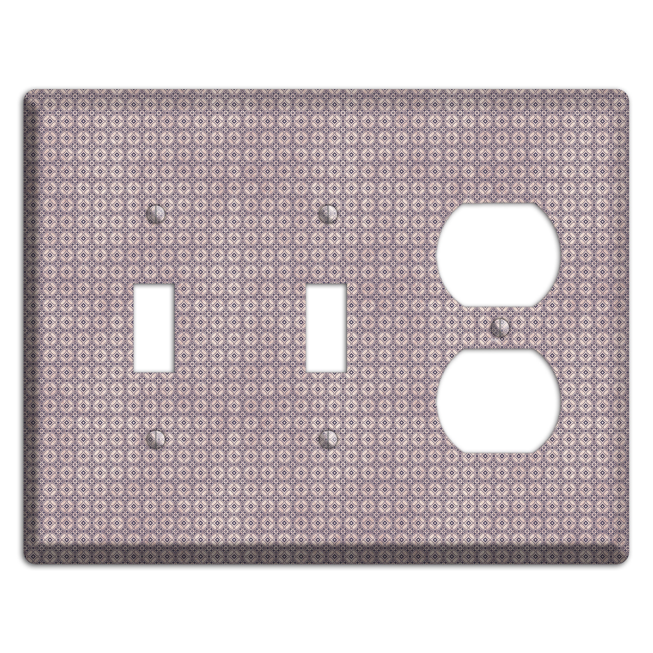 Multi Dusty Mauve Arabesque 2 Toggle / Duplex Wallplate