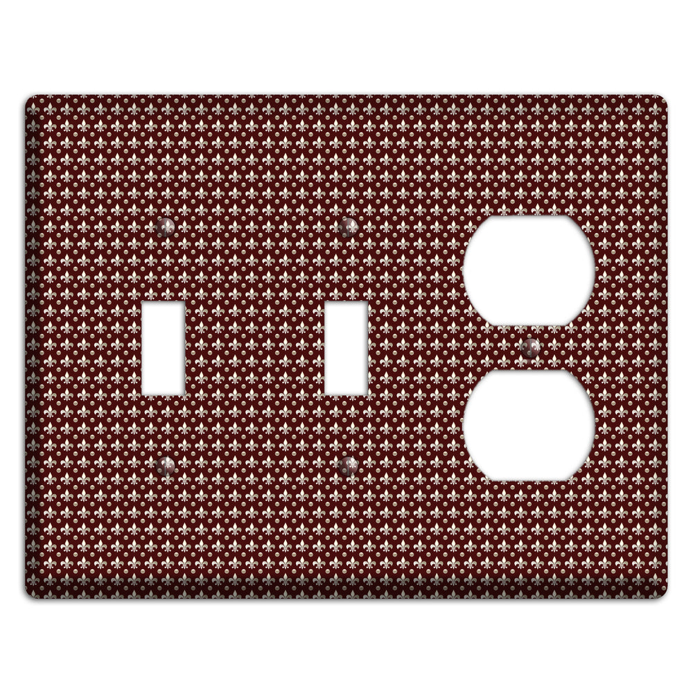 Brown Fleur de Lis 2 Toggle / Duplex Wallplate