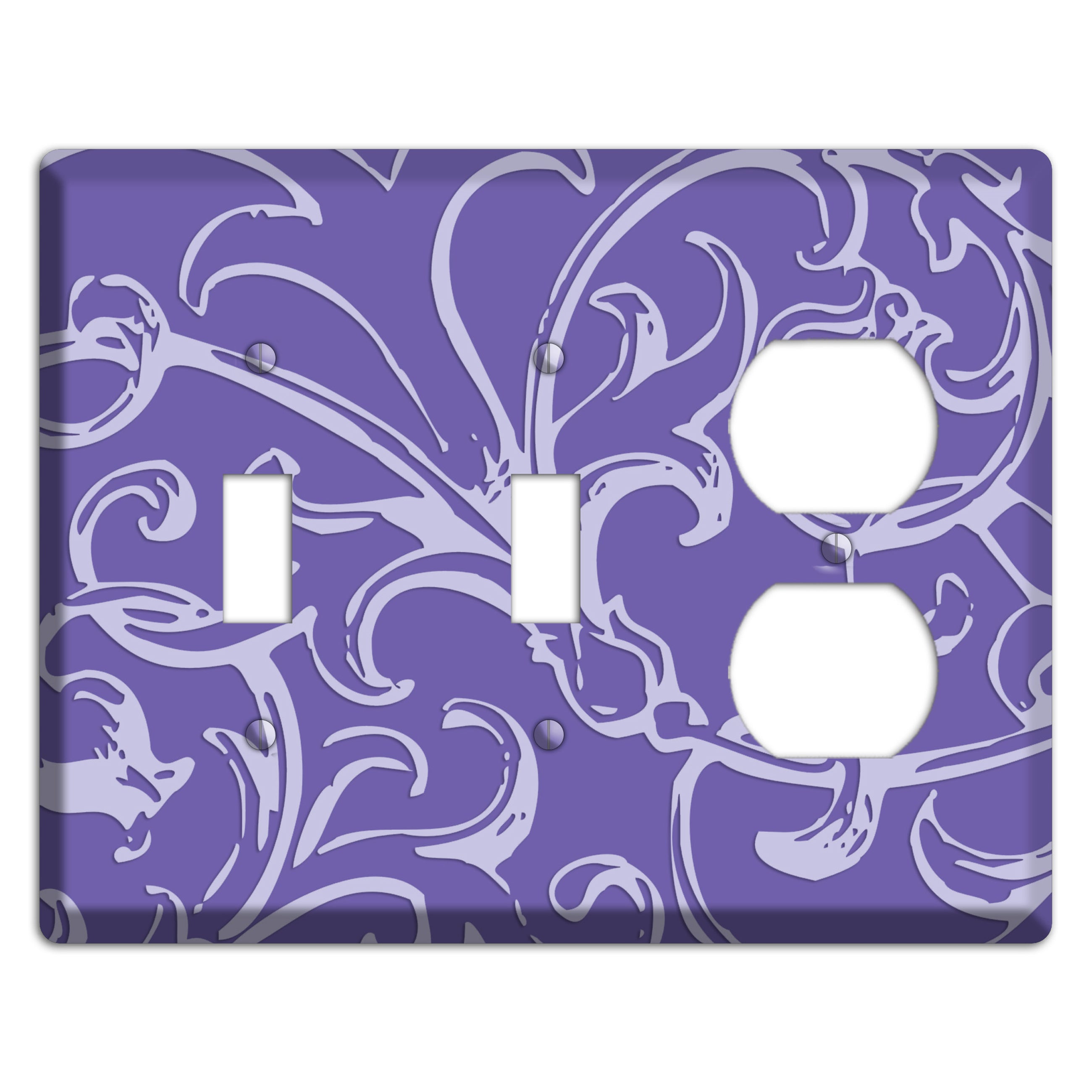 Victorian Light Purple 2 Toggle / Duplex Wallplate
