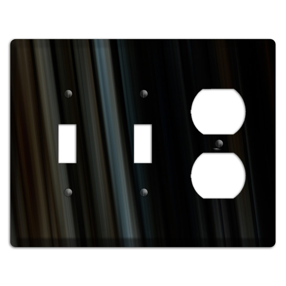 Black Ray of Light 2 Toggle / Duplex Wallplate