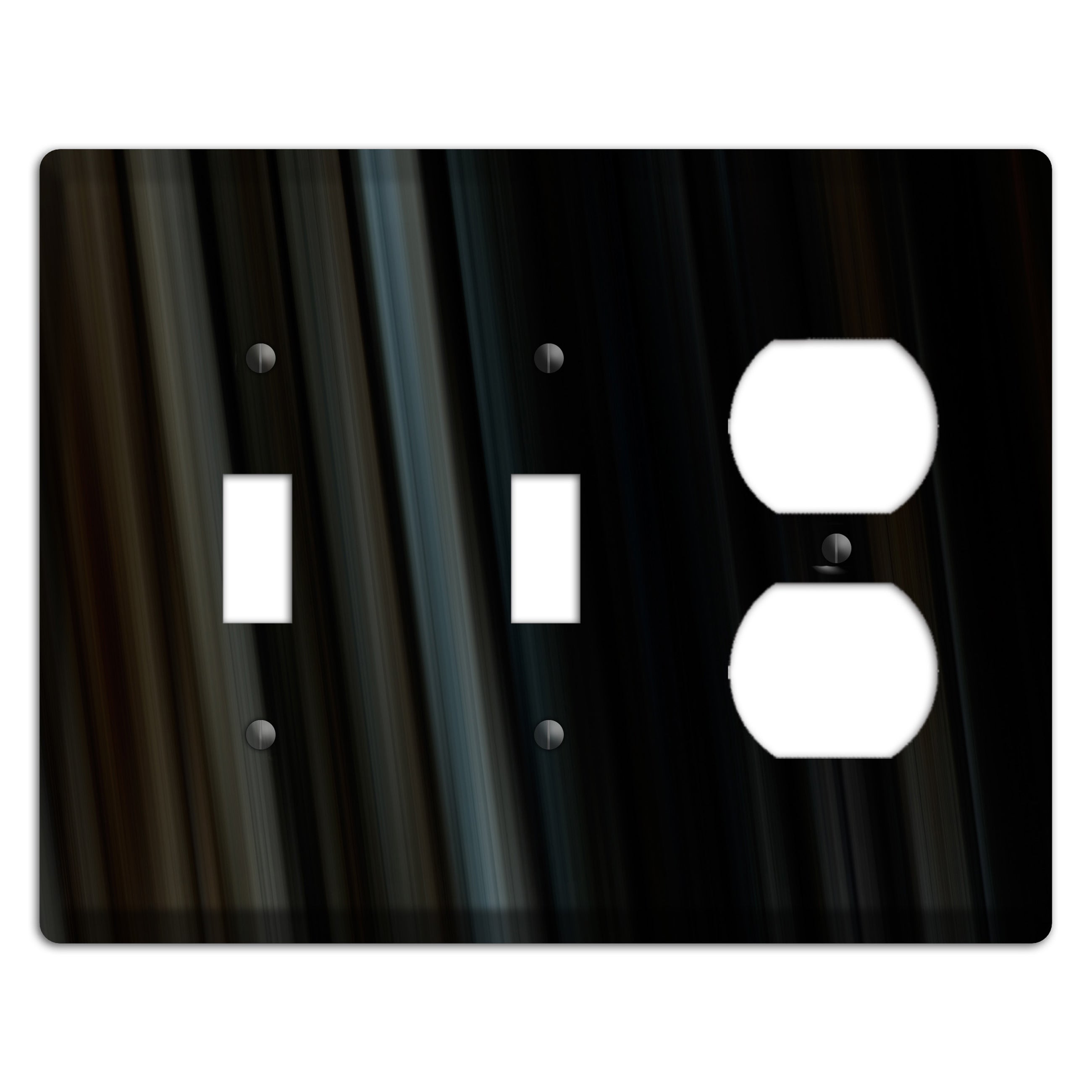 Black Ray of Light 2 Toggle / Duplex Wallplate