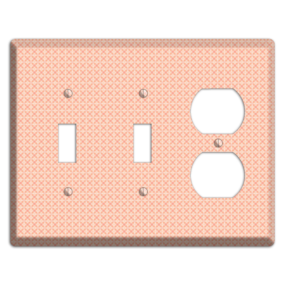 Peach Quatrefoil 2 Toggle / Duplex Wallplate