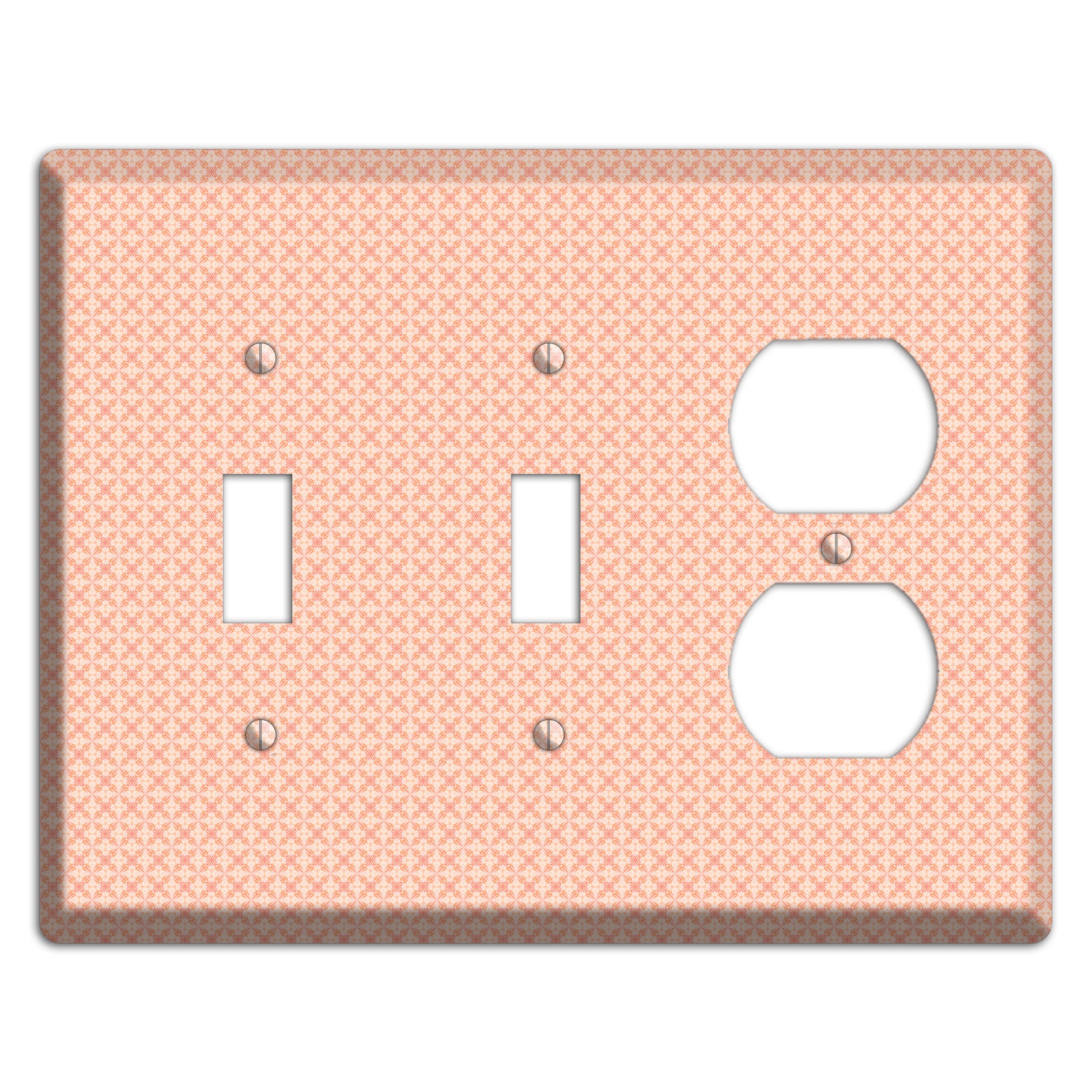 Peach Quatrefoil 2 Toggle / Duplex Wallplate