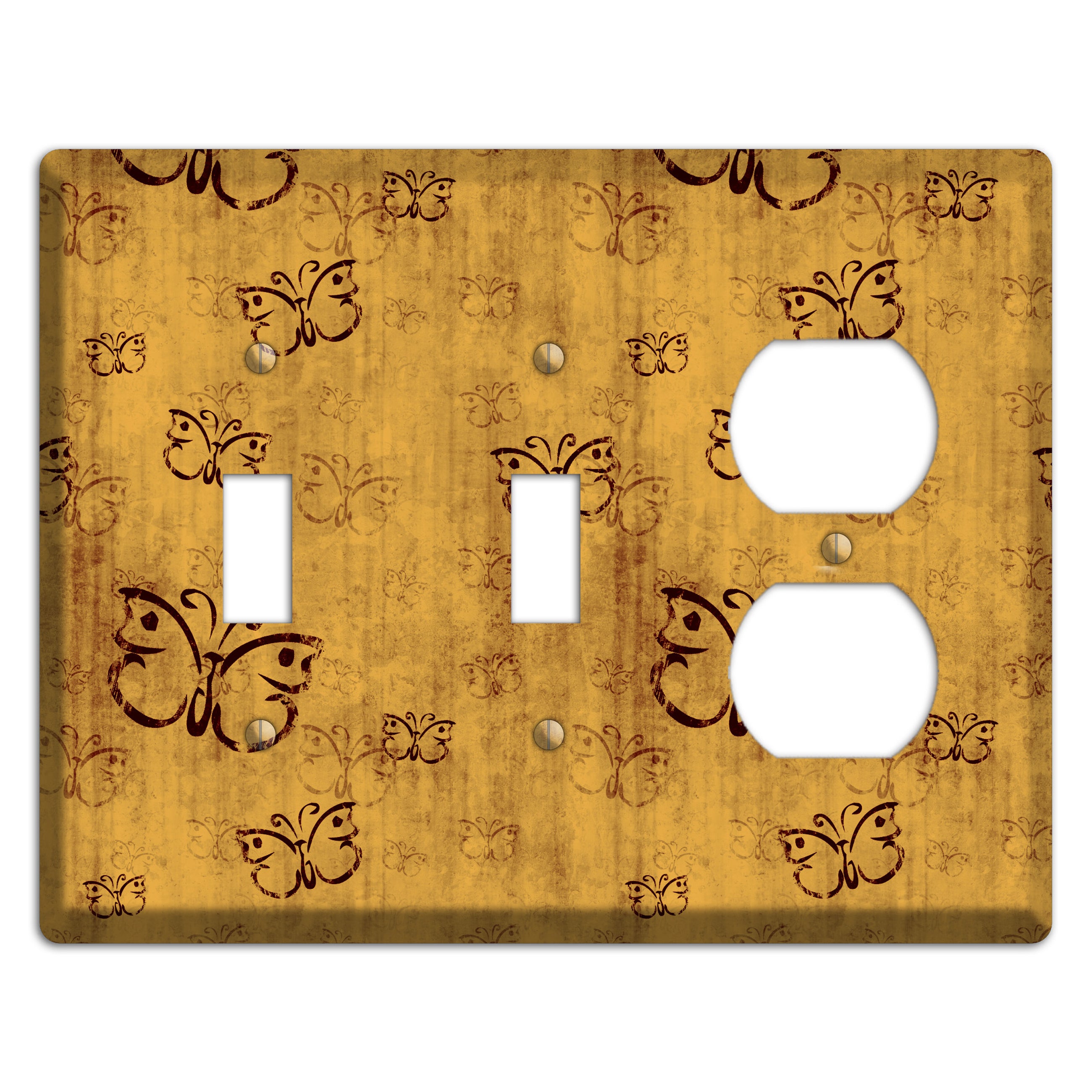 Mustard Butterfly 2 Toggle / Duplex Wallplate