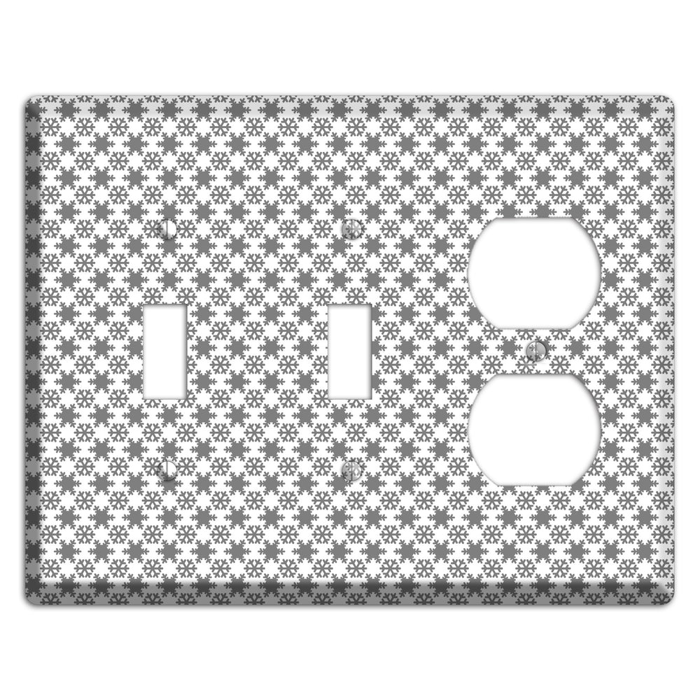 Grey Snowflakes 2 Toggle / Duplex Wallplate
