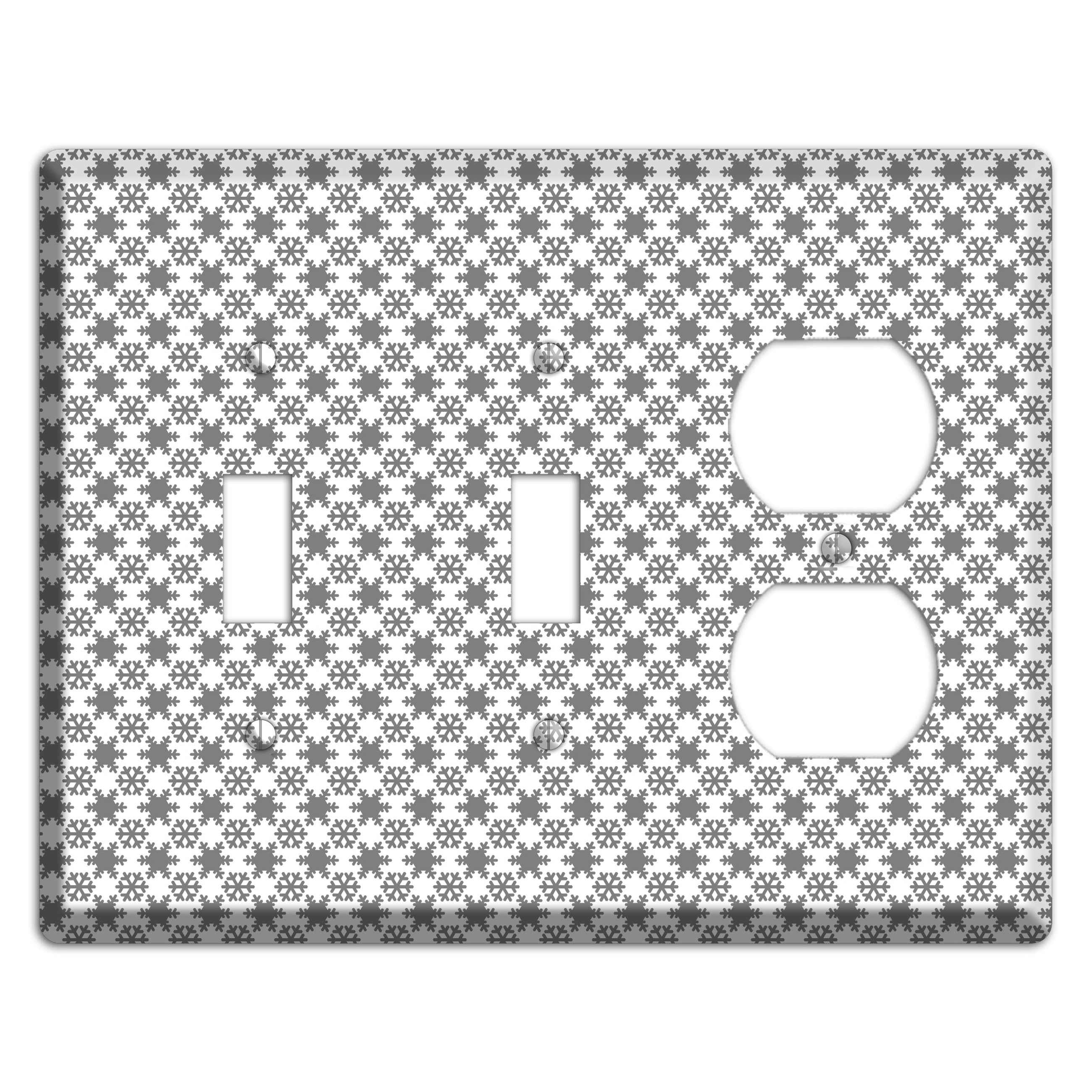 Grey Snowflakes 2 Toggle / Duplex Wallplate