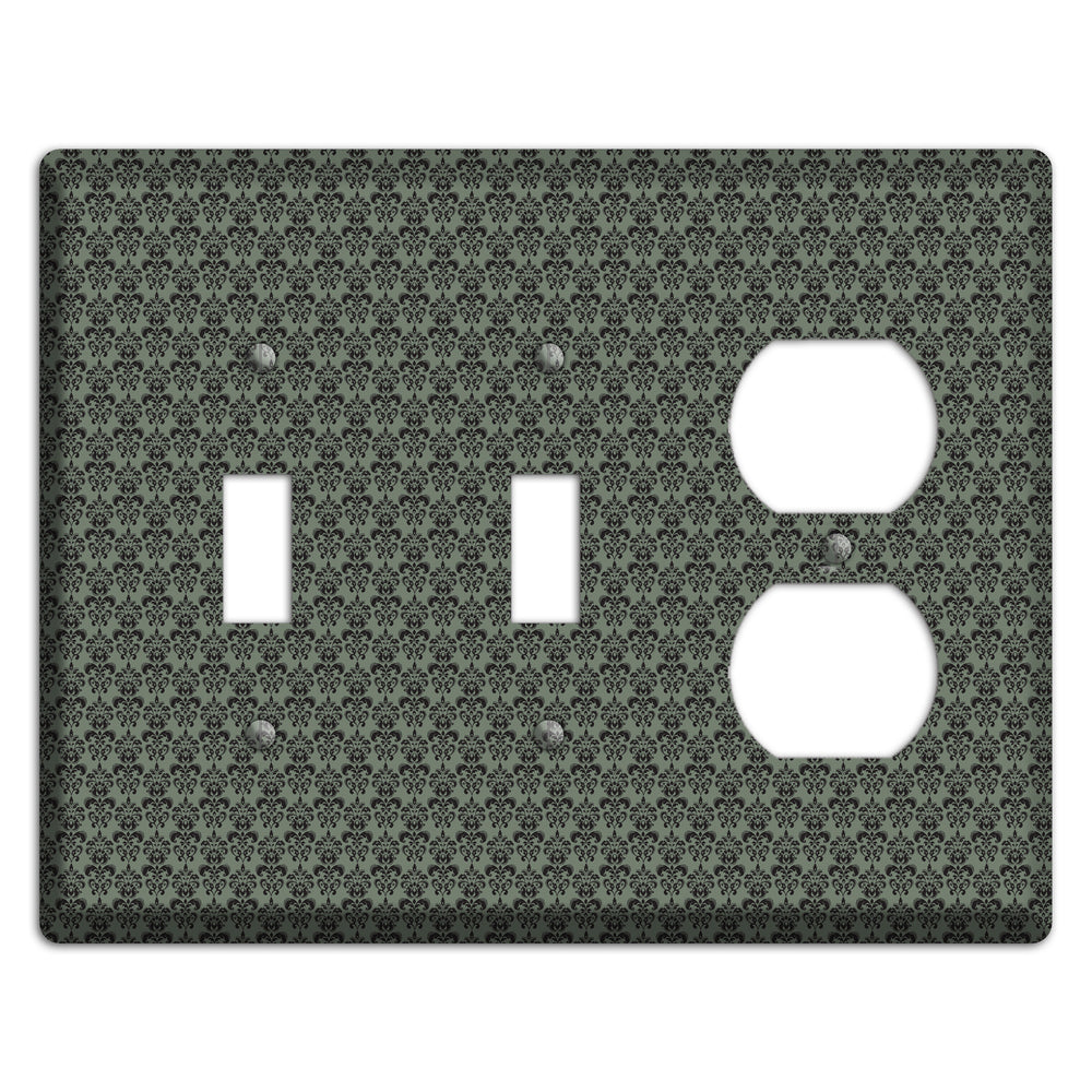 Moss Tiny Cartouche Half Drop 2 Toggle / Duplex Wallplate
