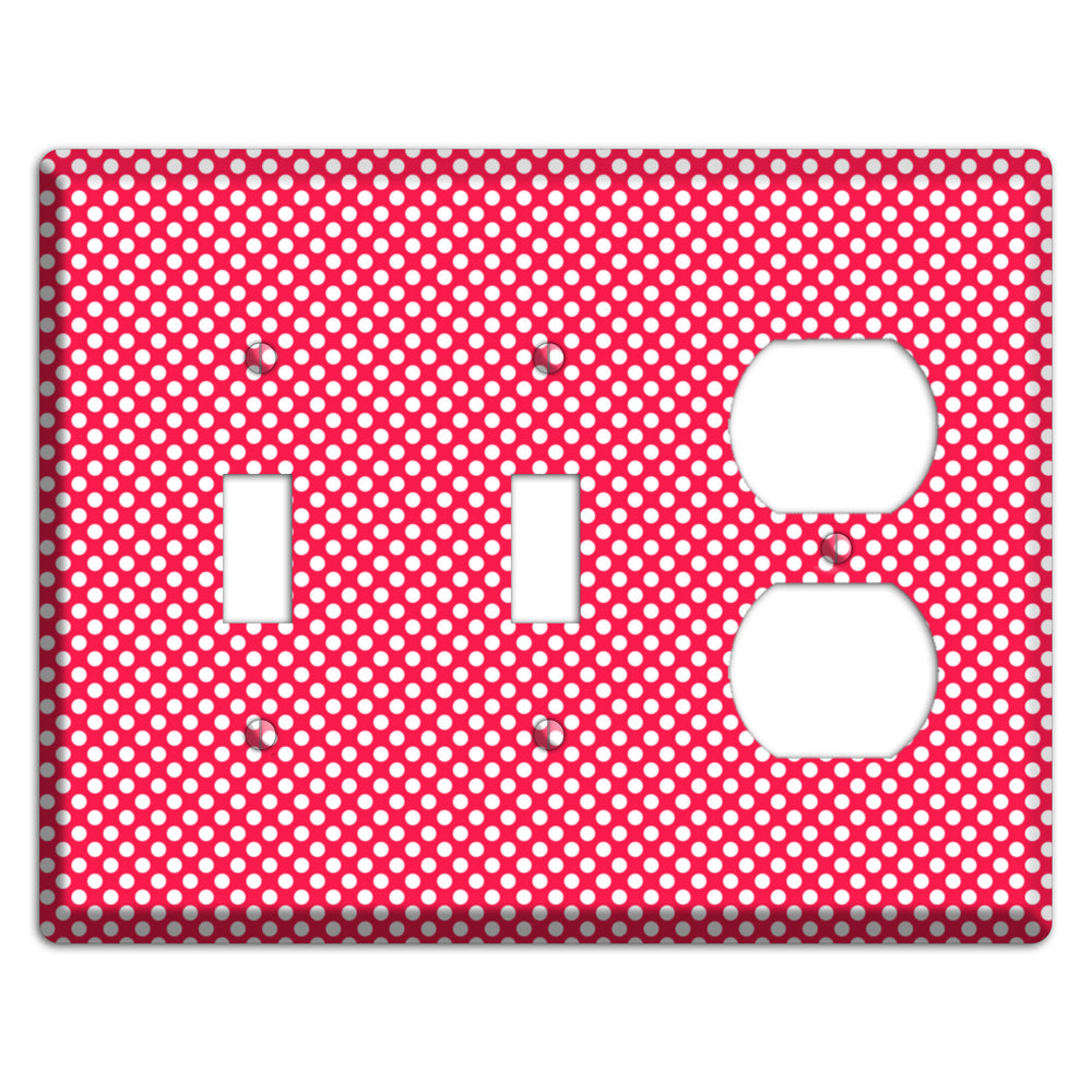 Fuschia with Pink Tiny Polka Dots 2 Toggle / Duplex Wallplate
