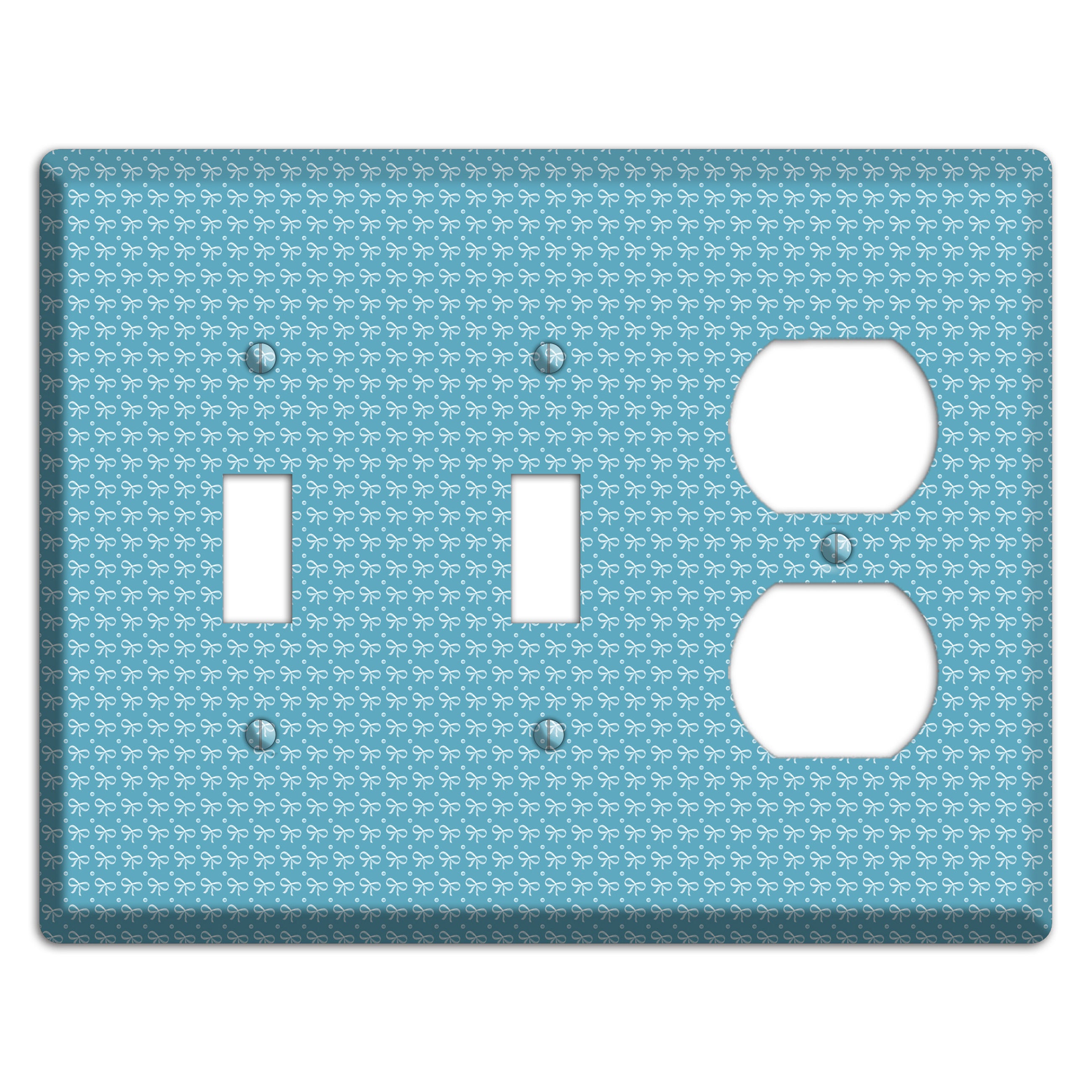 Turquoise Bows 2 Toggle / Duplex Wallplate