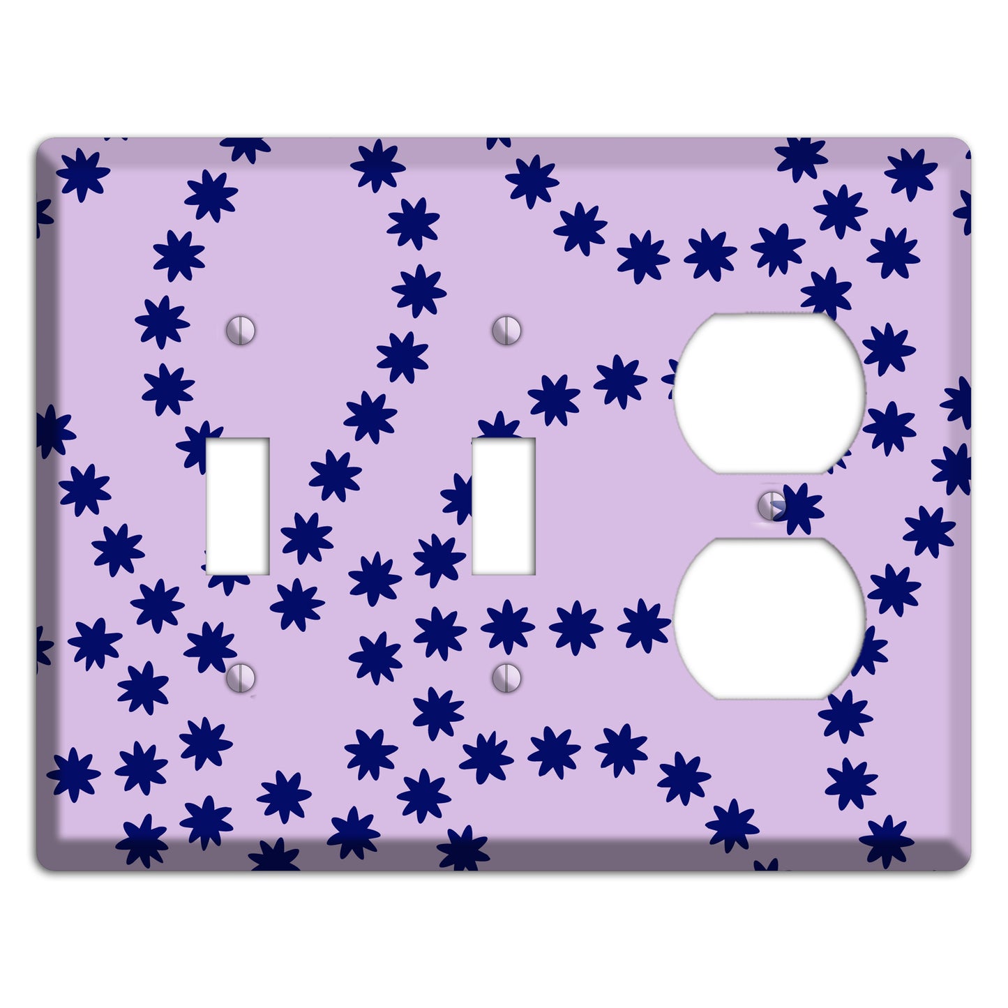 Lavender with Purple Constellation 2 Toggle / Duplex Wallplate