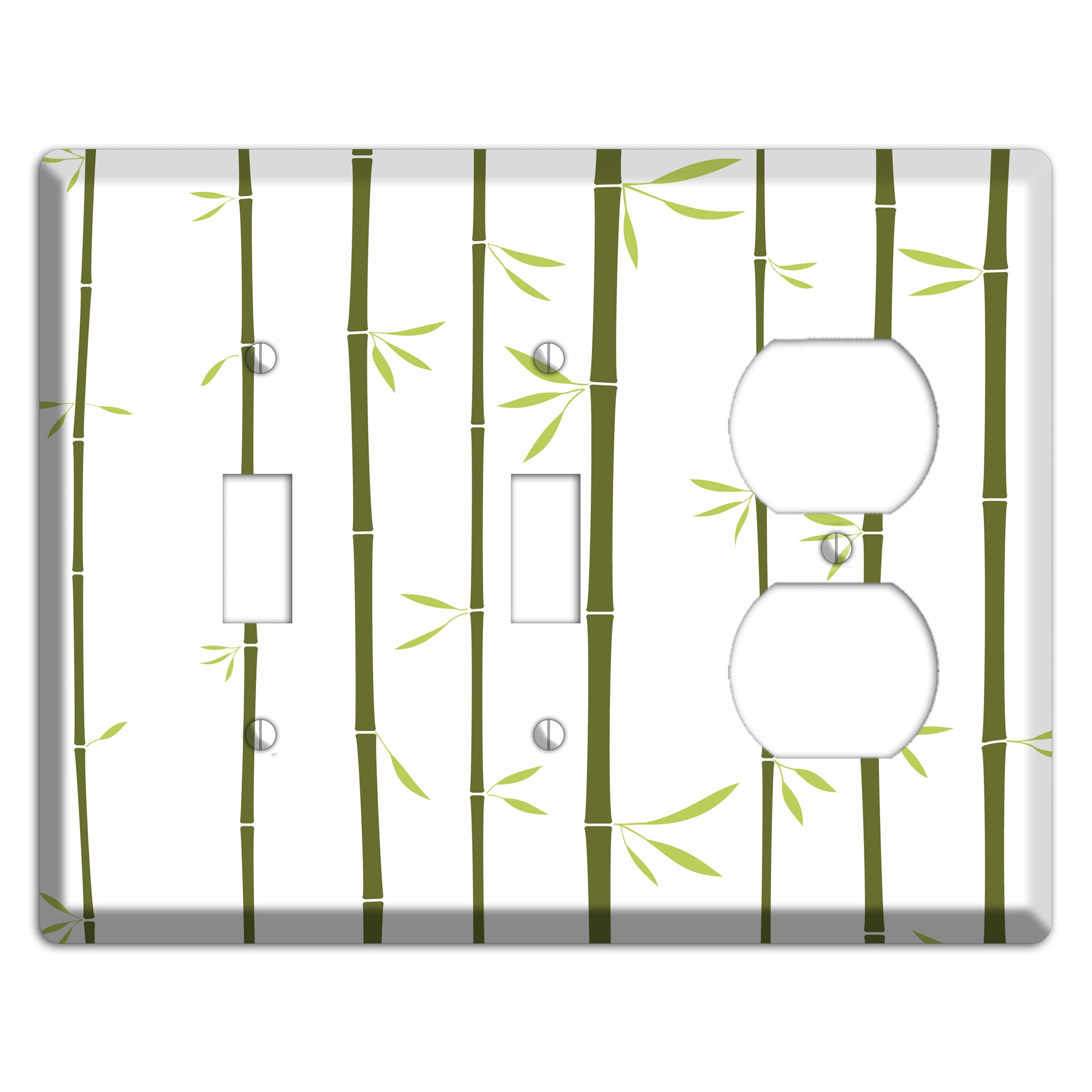 Green Bamboo 2 Toggle / Duplex Wallplate