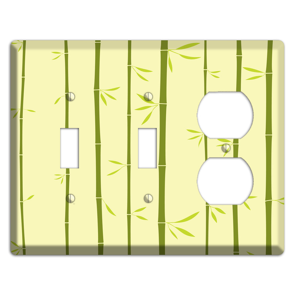 Yellow and Green Bamboo 2 Toggle / Duplex Wallplate